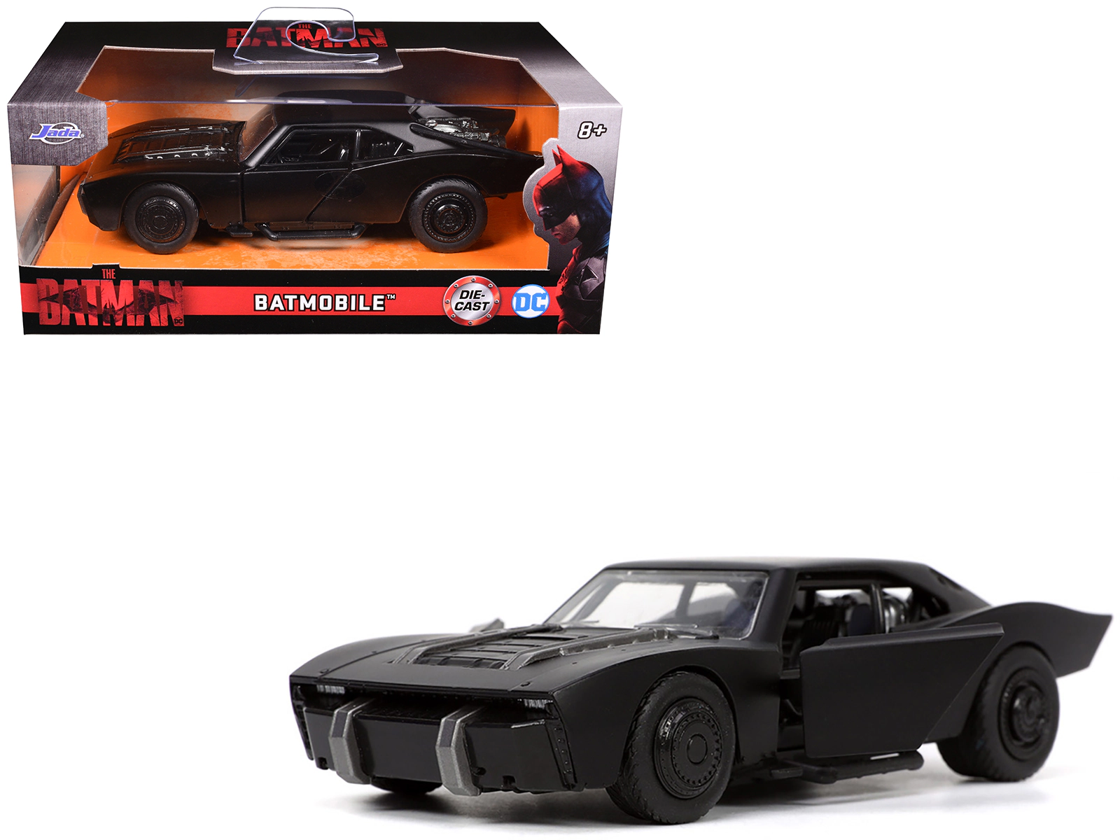 Jada Batmobile Black "The Batman" (2022) Movie "Hollywood Rides" Series 1/32 Diecast Model Car by Jada