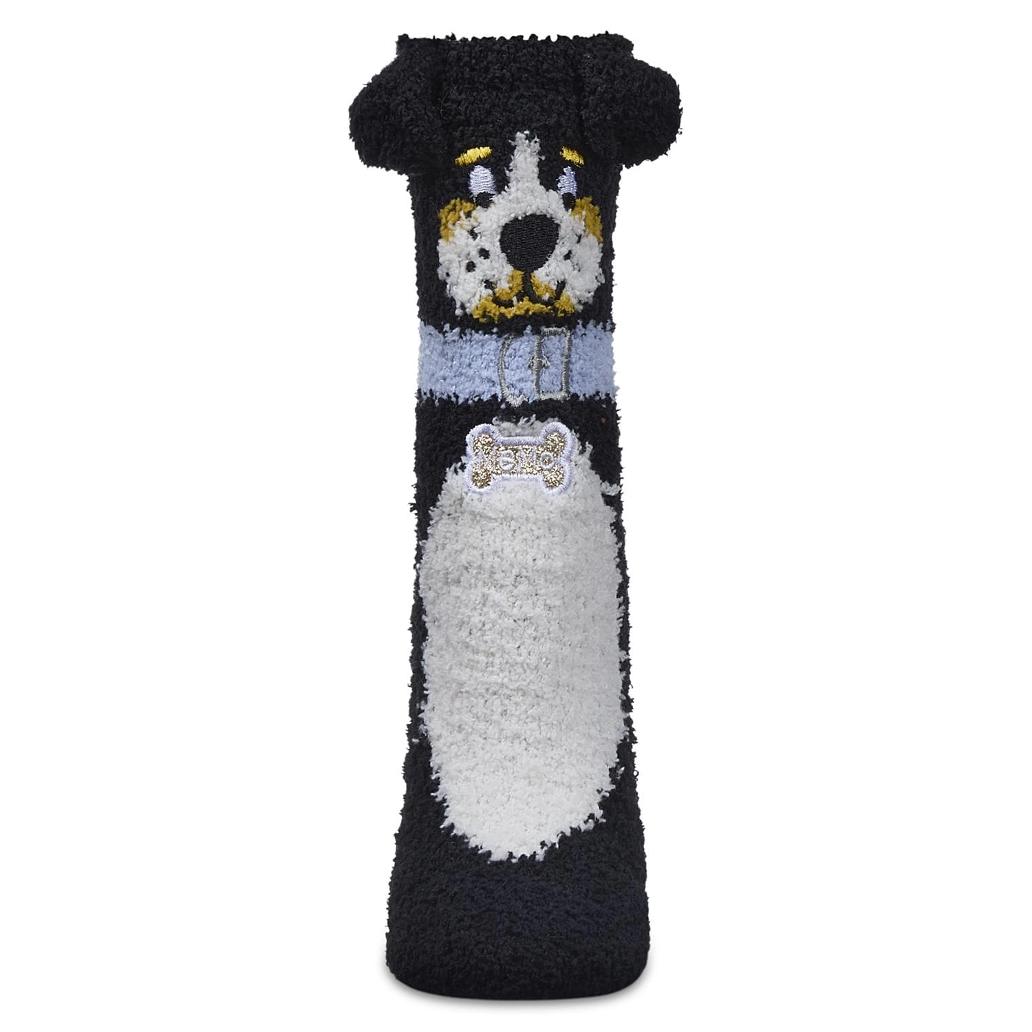 MeMoi Women's Dog Embellished Plush Crew Socks