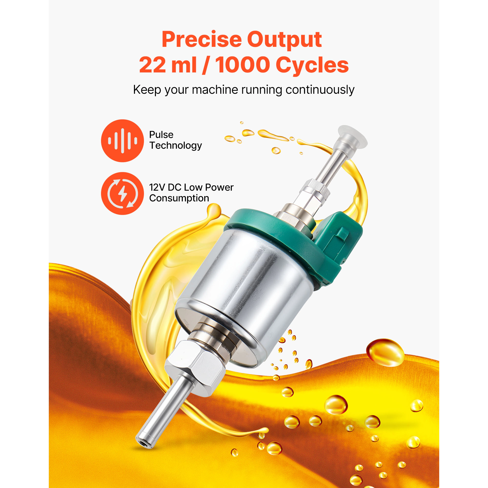 HONGGE Diesel Heater Fuel Pump, DC Car Air Heater Diesel Fuel Dosing Pump