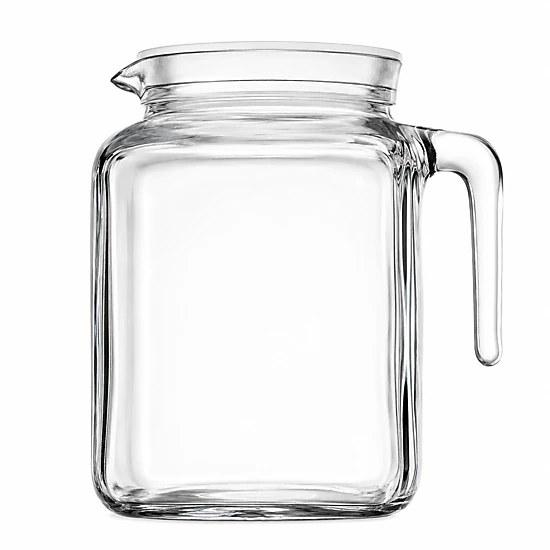 Home Collection 67.75 oz Glass Beverage Jug with Teal Airtight Lid
