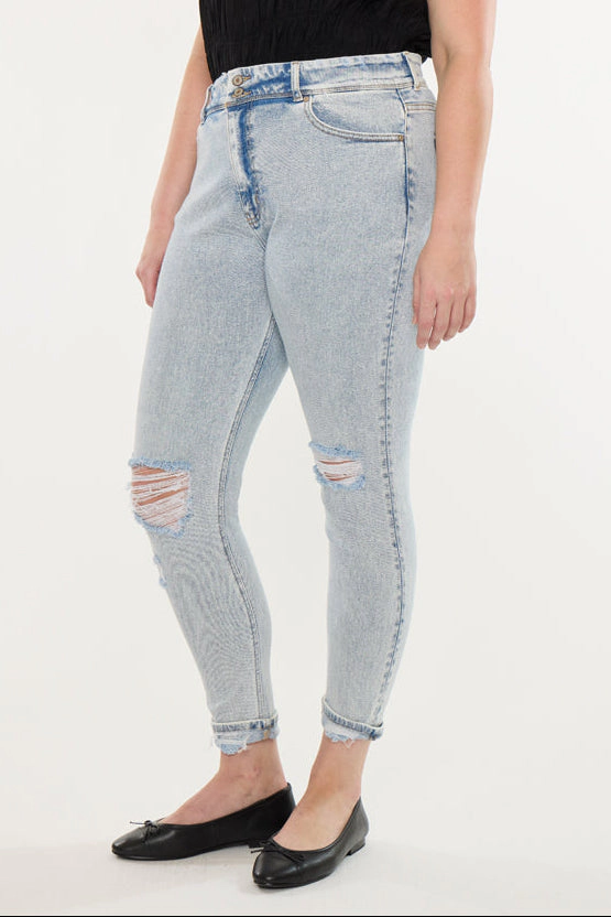 Kancan Women's Plus High Rise Ankle Skinny Jeans Kendall