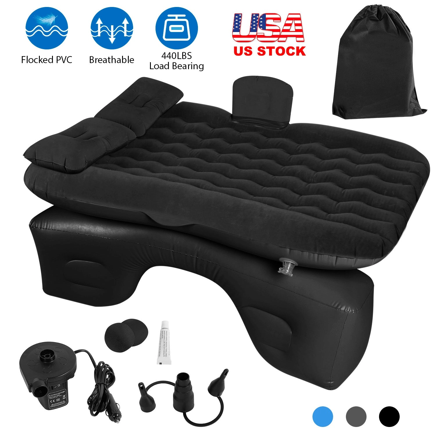 GBruno Inflatable Travel Car Air Mattress