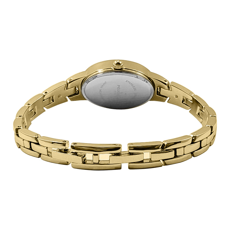 Peugeot Women's Gold 30x25mm Sun Moon Dial Link Bracelet Watch