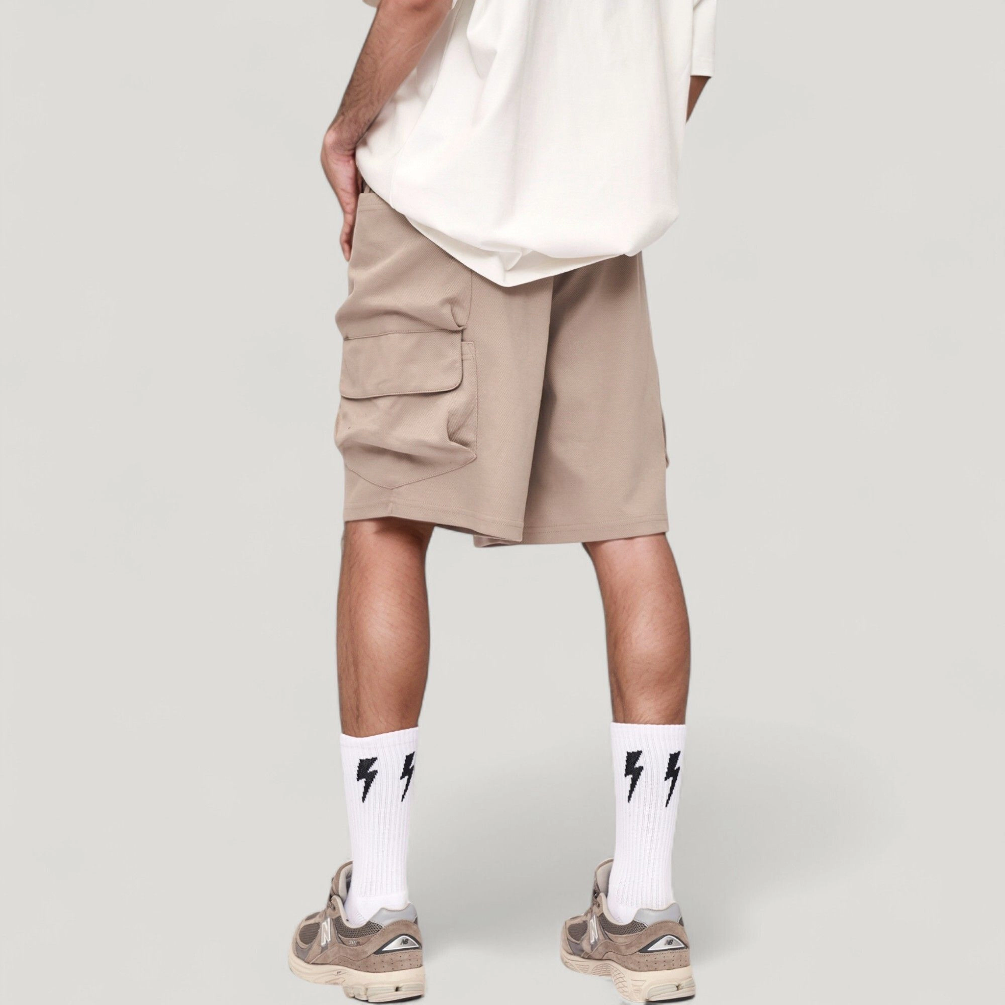 Anna-Kaci Men's Drawstring Waist Relaxed Fit Everyday Casual Shorts with Side Pockets
