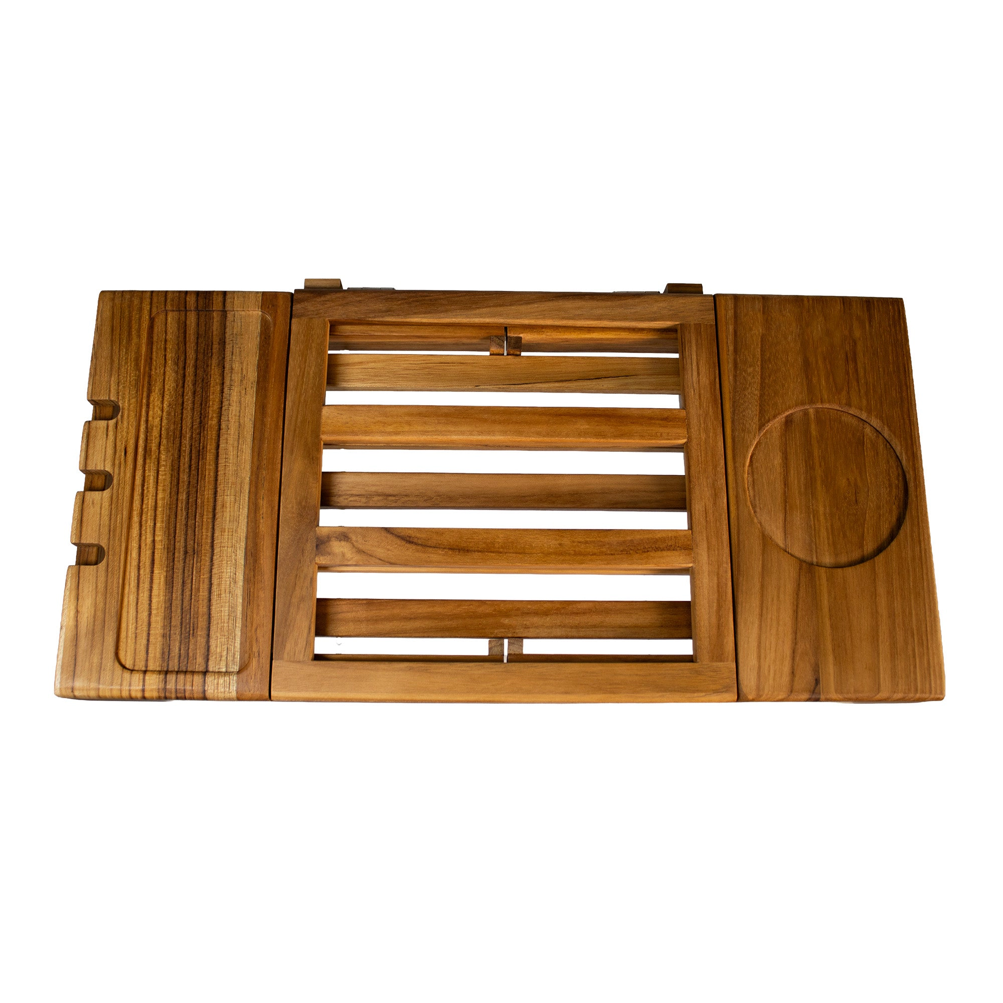 EcoDecors Expandable Teak Bathtub Tray Caddy