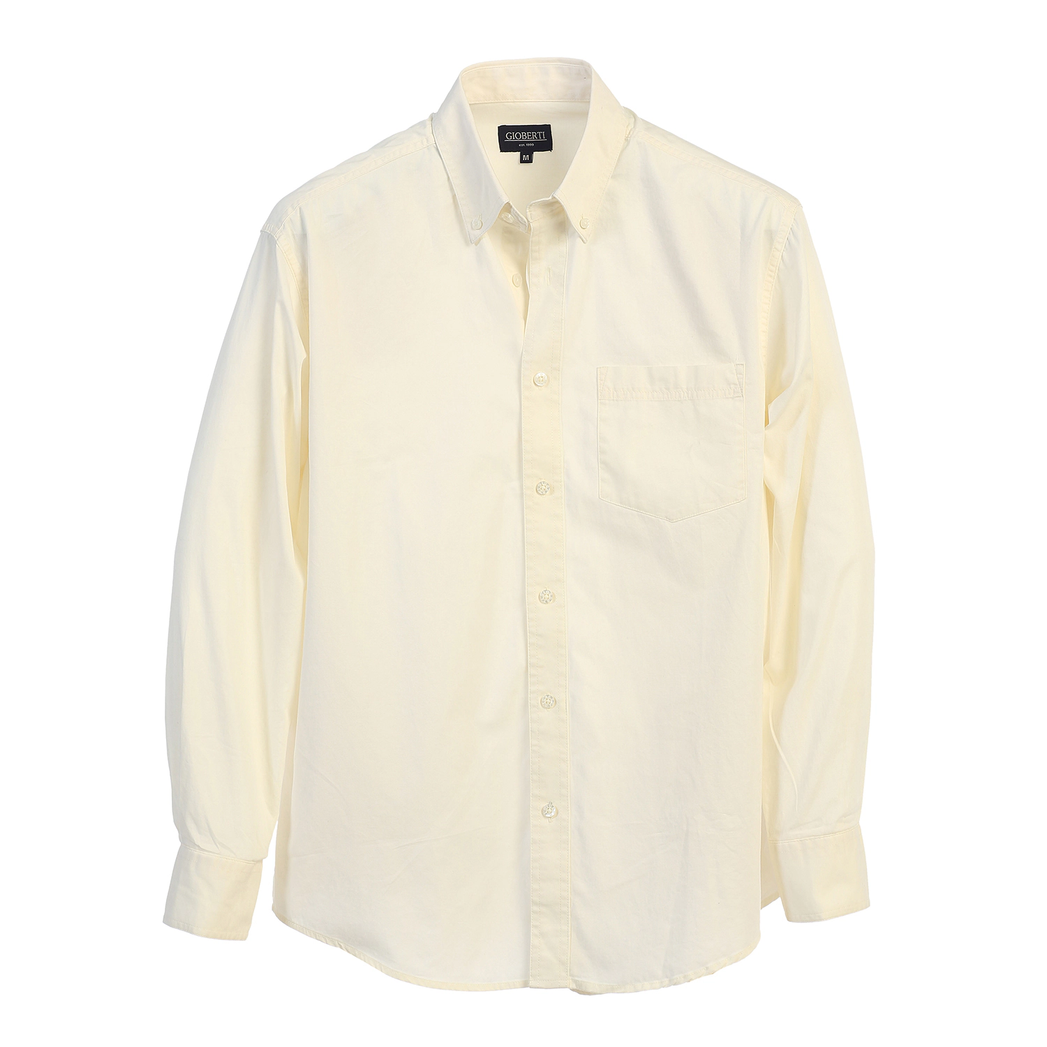 Gioberti Men's 100% Cotton Long Sleeve Casual Twill Oxford Shirt