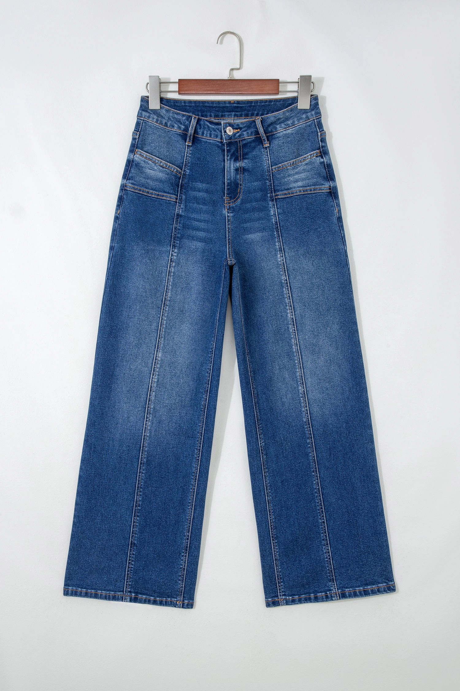 Threaded Pear Womens Yusra Seam Detail Shift Jeans