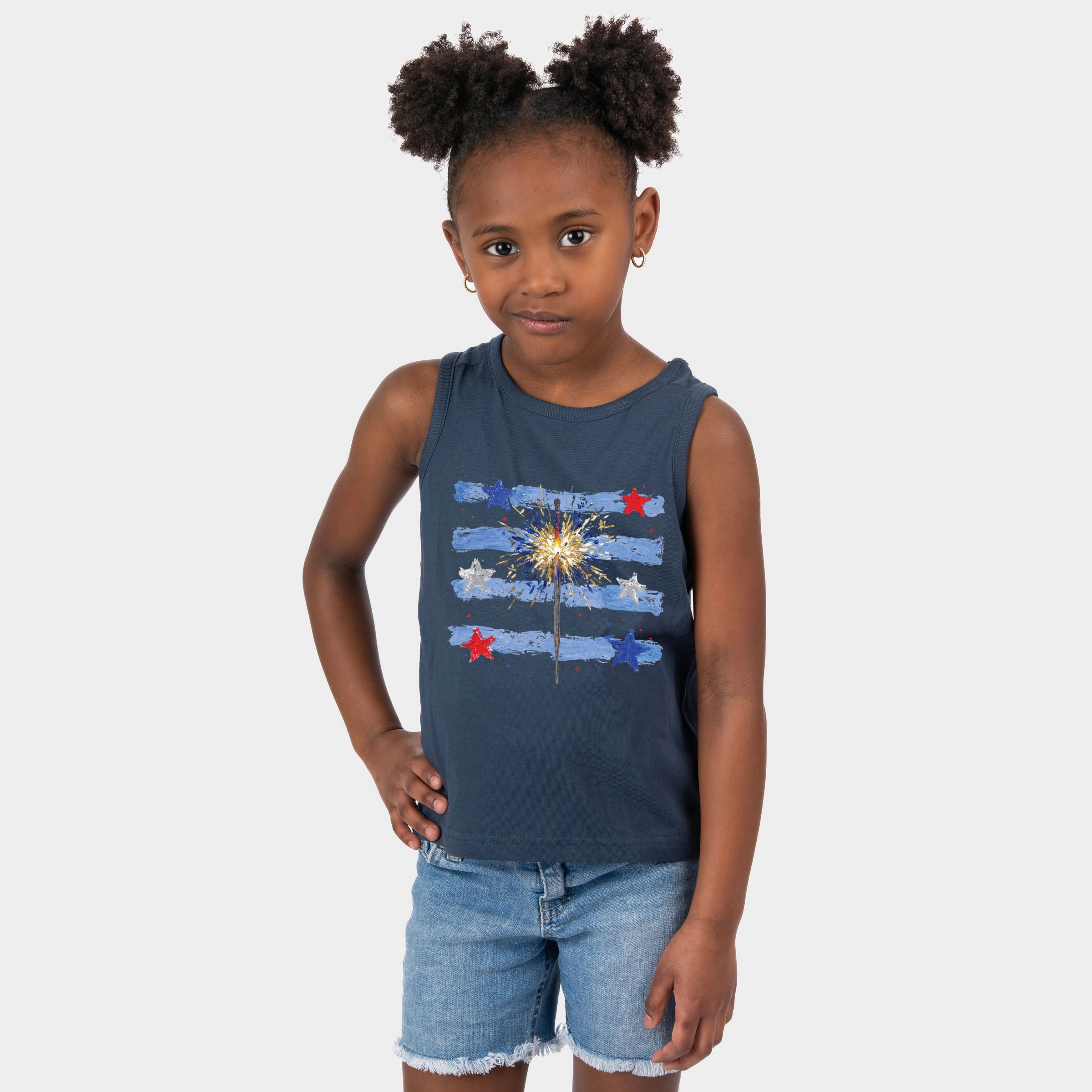 The Juniper Shop - Youth Tank Top Sparkler Stripes