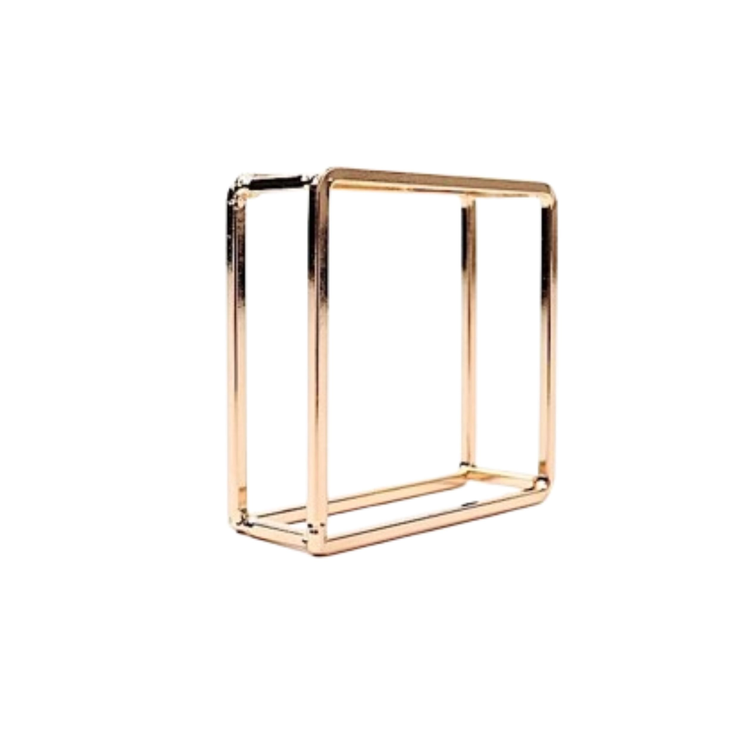 Home Collection 2-Inch Square Metal Napkin Rings- Set of 4