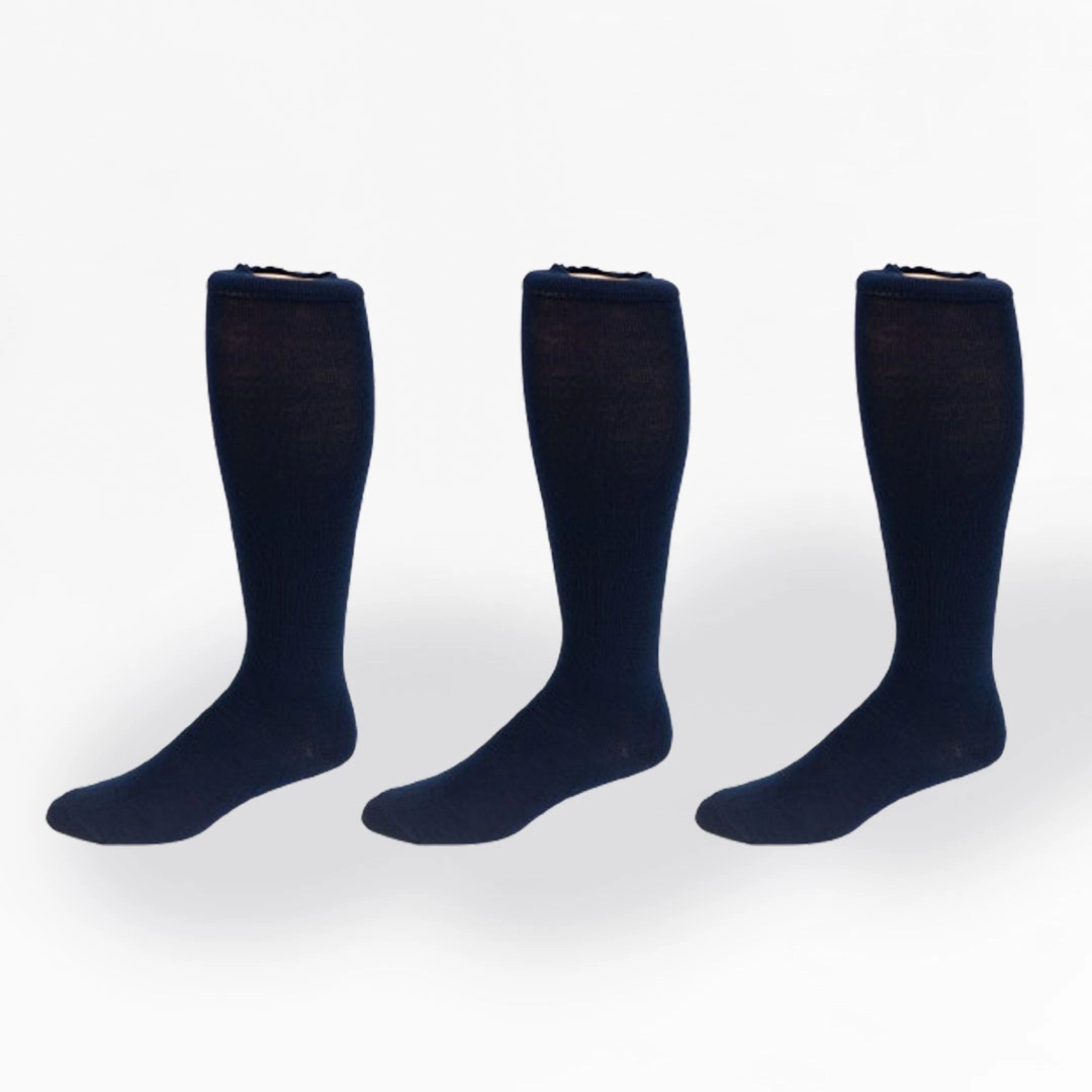 Wear Sierra Women Classic Flat Knit Knee High Uniform Socks 3 Pair Pack