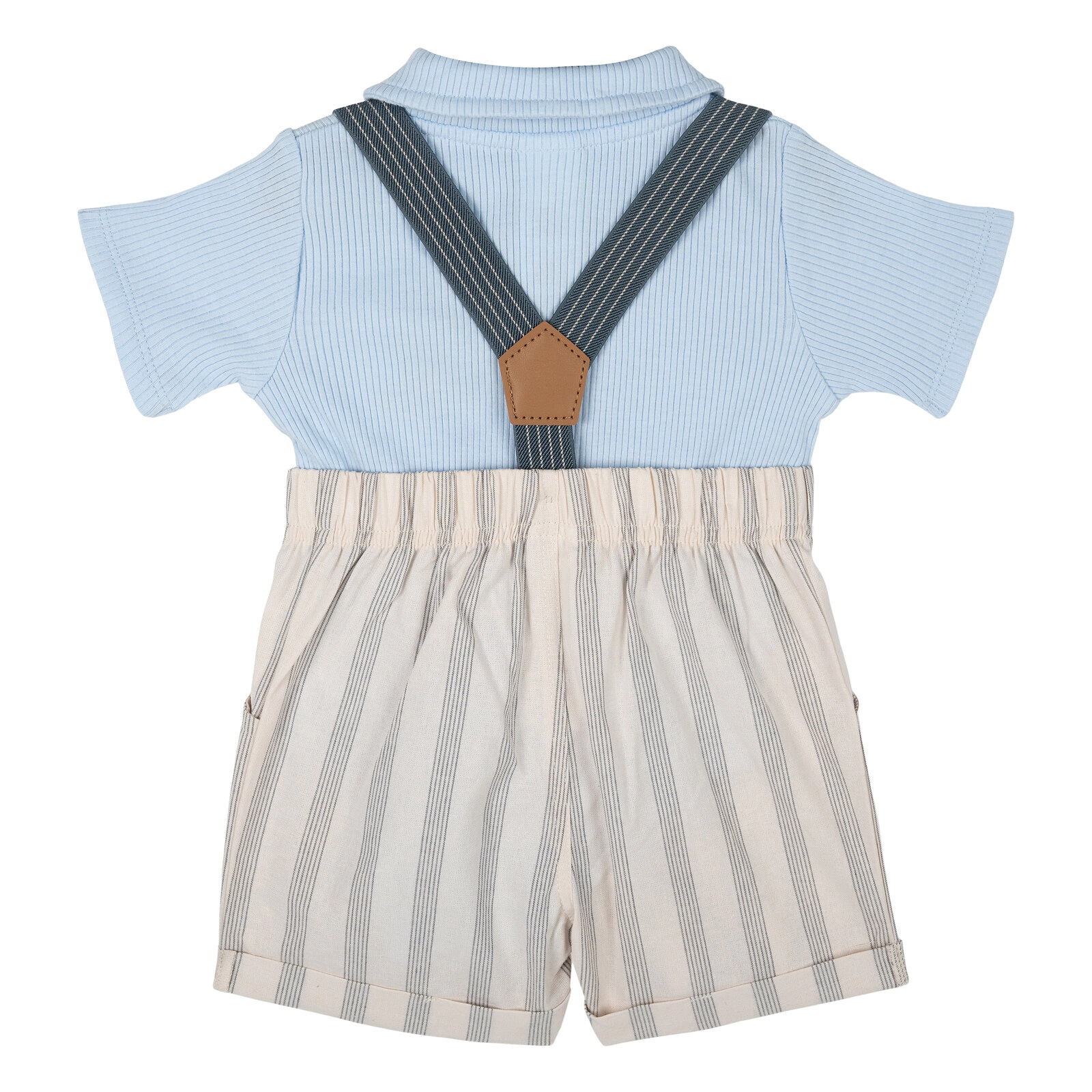 Disney Mickey Mouse Baby Boys' 2-Piece Polo Bodysuit and Shorts Set