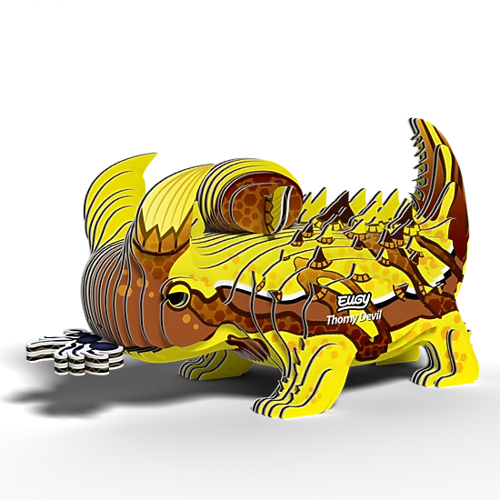 EUGY Thorny Devil 3D Puzzle - contains 44 puzzle pieces