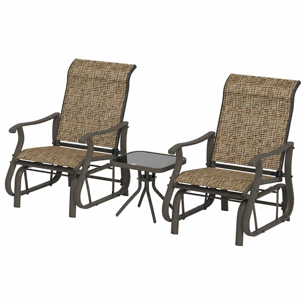 WOW PIONEER Compact Durable Patio Furniture Set for Balcony Garden Backyard Porch Comfortable Seating Casual Dining