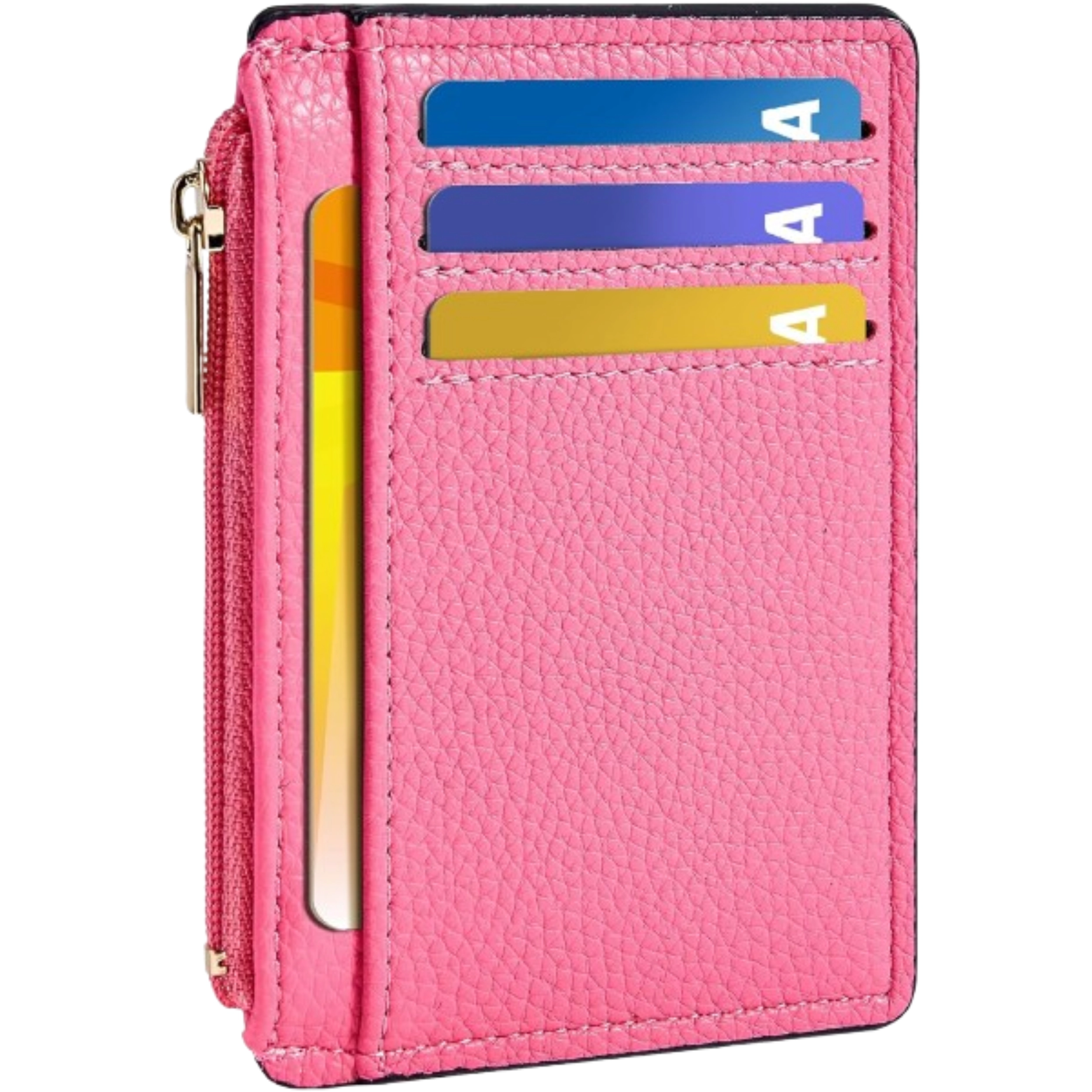 SS Design Women's Slim RFID Card Holder Wallet Vibrant Pink