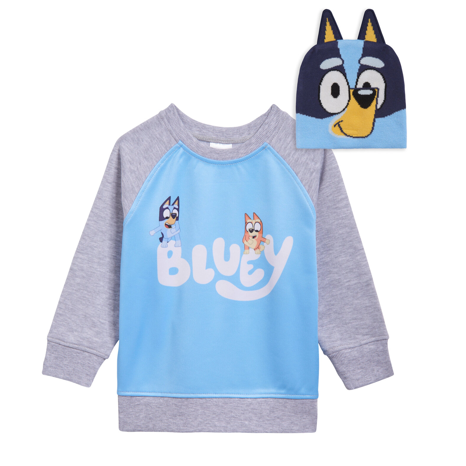 Bluey Boys' 2-Piece Fleece Sweatshirt and Hat Set