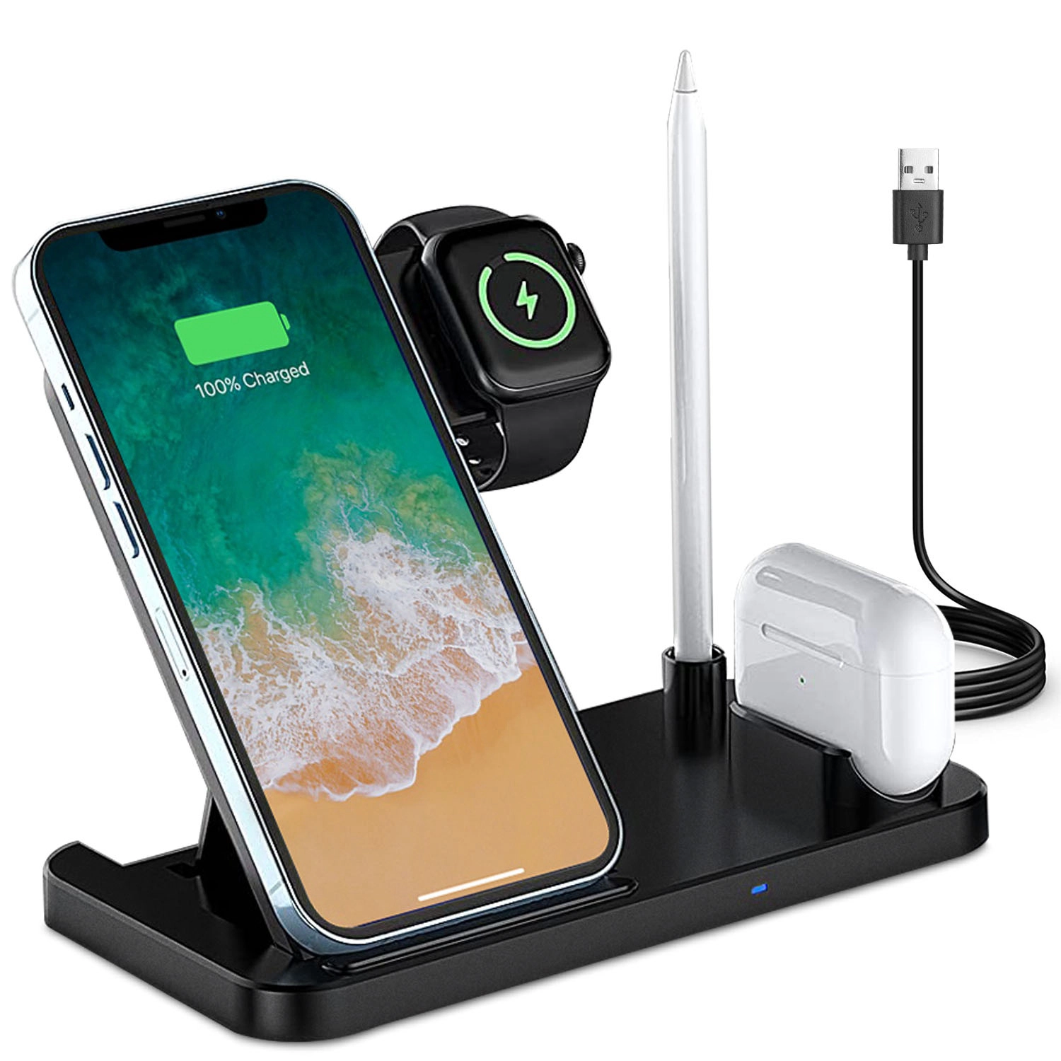 GBruno 4-in-1 Foldable Wireless Charging Station