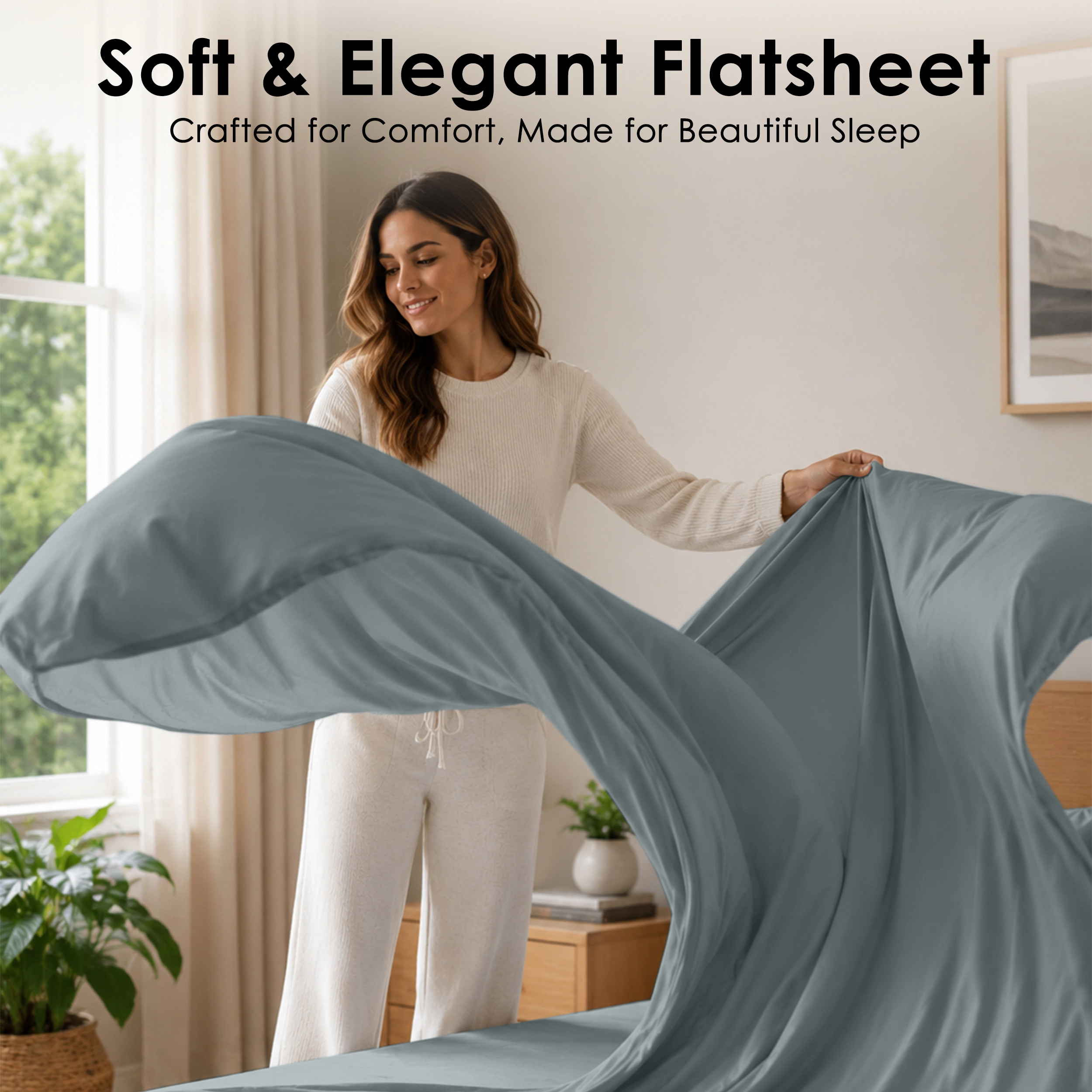 Lux Decor Collection Ultra Soft 6 Piece Microfiber Sheet Set Deep Pocket Solid Bedsheets