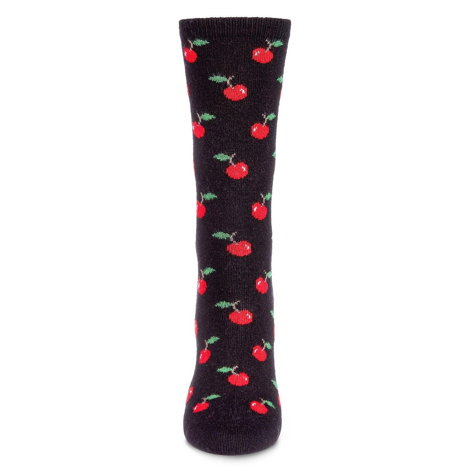 MeMoi Women's Cherry On Top Cashmere Blend Crew Socks