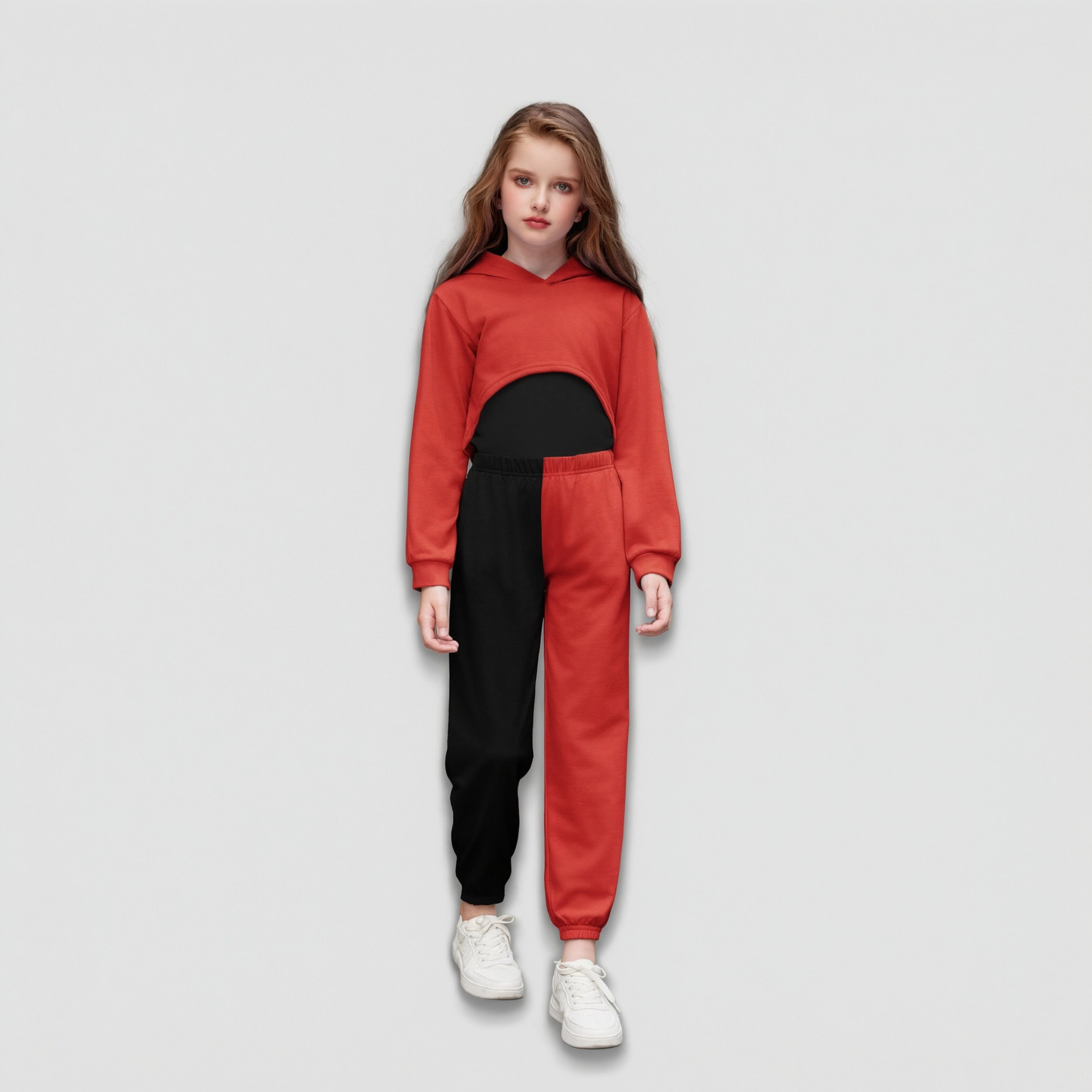 Arshiner Girl Clothing Set Piece Tracksuit Long Sleeve Crop Sweatshirts Hoodies Cami Top
