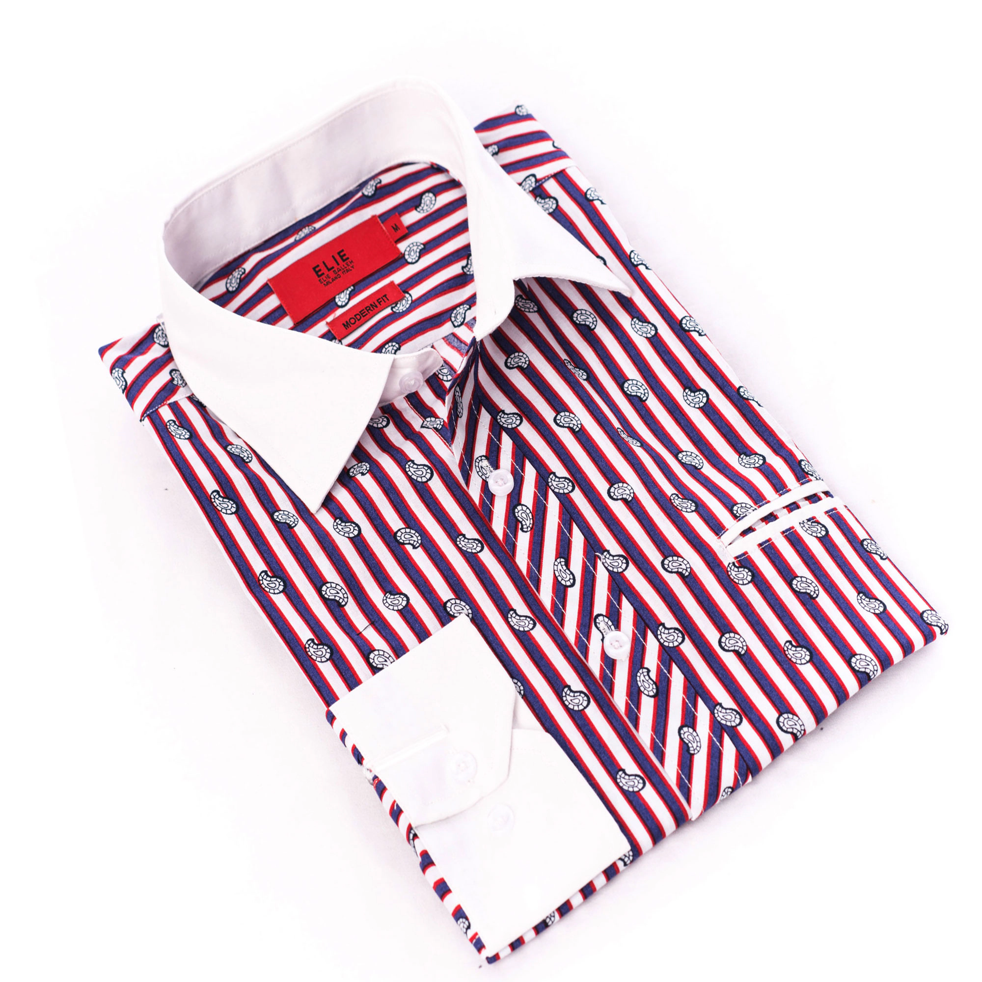 Elie Balleh Boys Slim Fit Printed Button-Down Shirt
