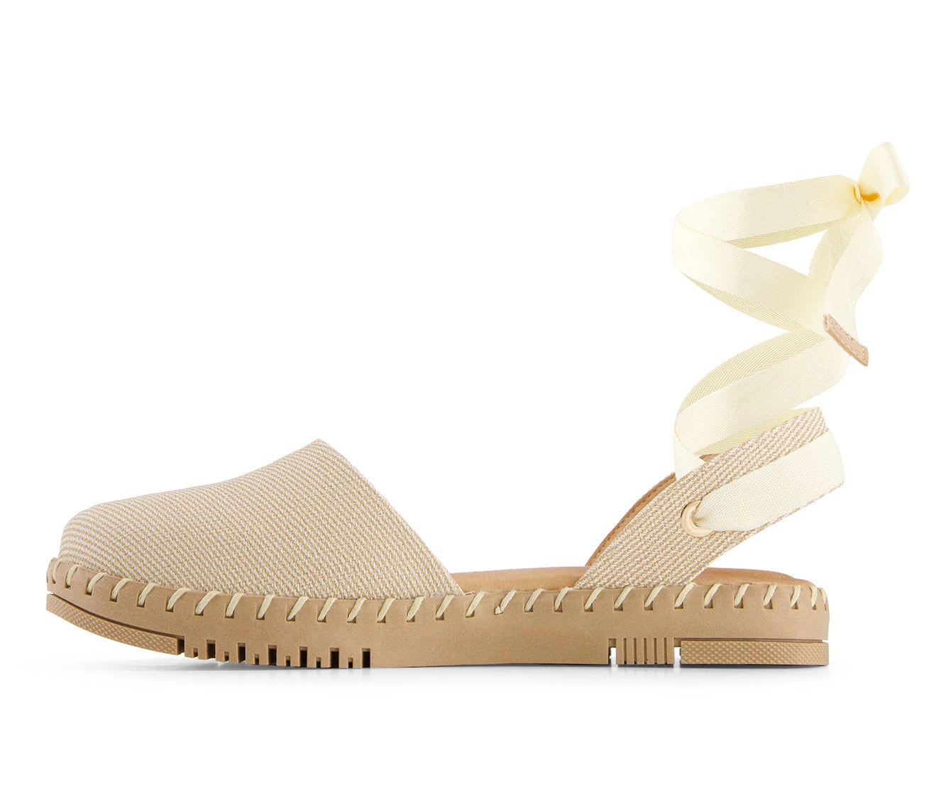 Andrea Womens Textile Ribbon Lace Flats