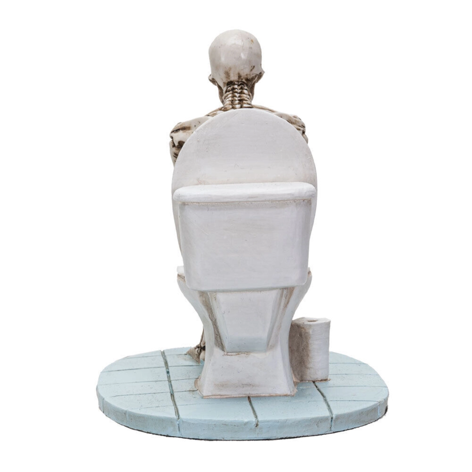Pacific Giftware Skeleton Sitting on Toilet Looking At Phone Figurine 4.25 inch
