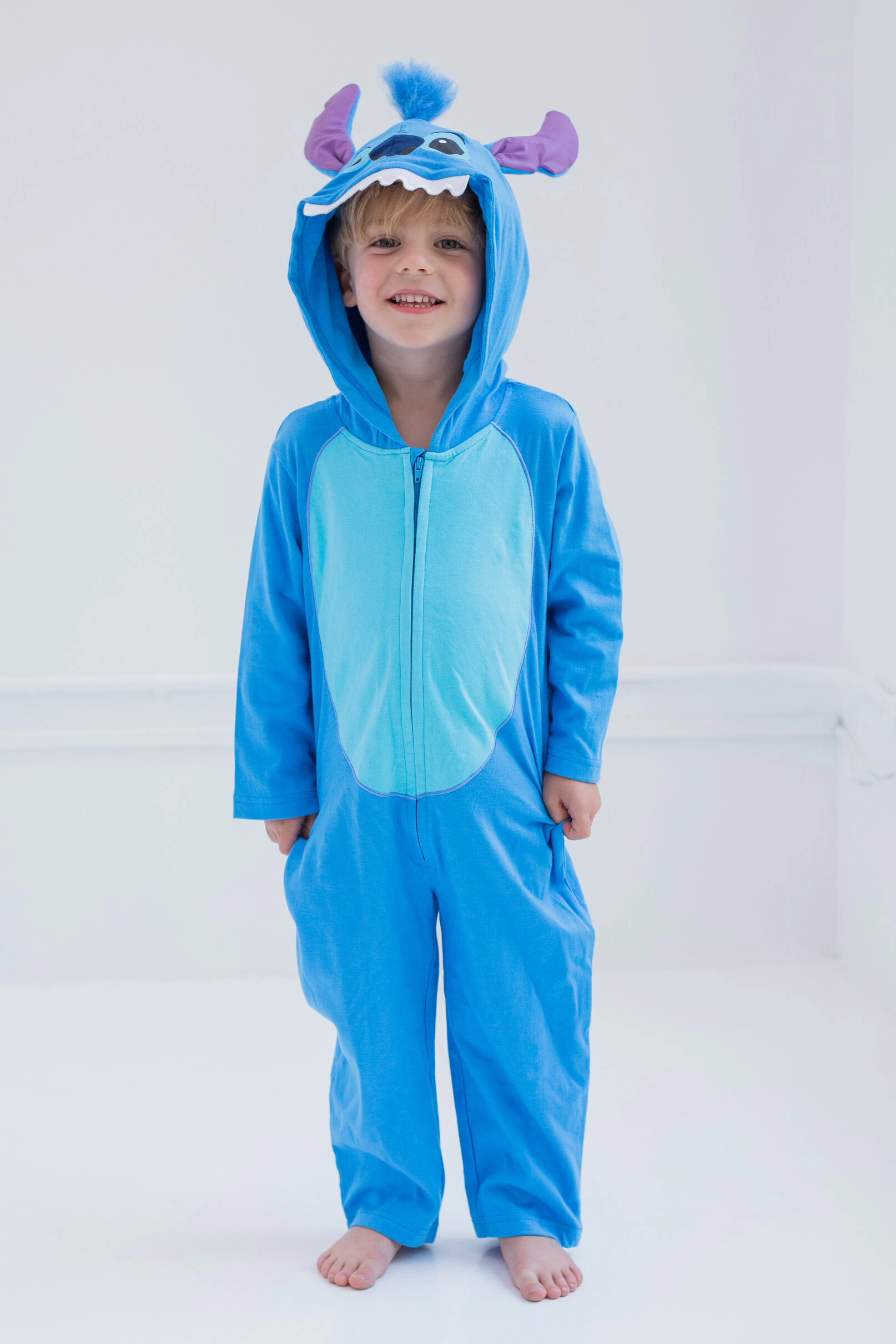 Disney Lilo & Stitch Boys' Cosplay Hooded One Piece