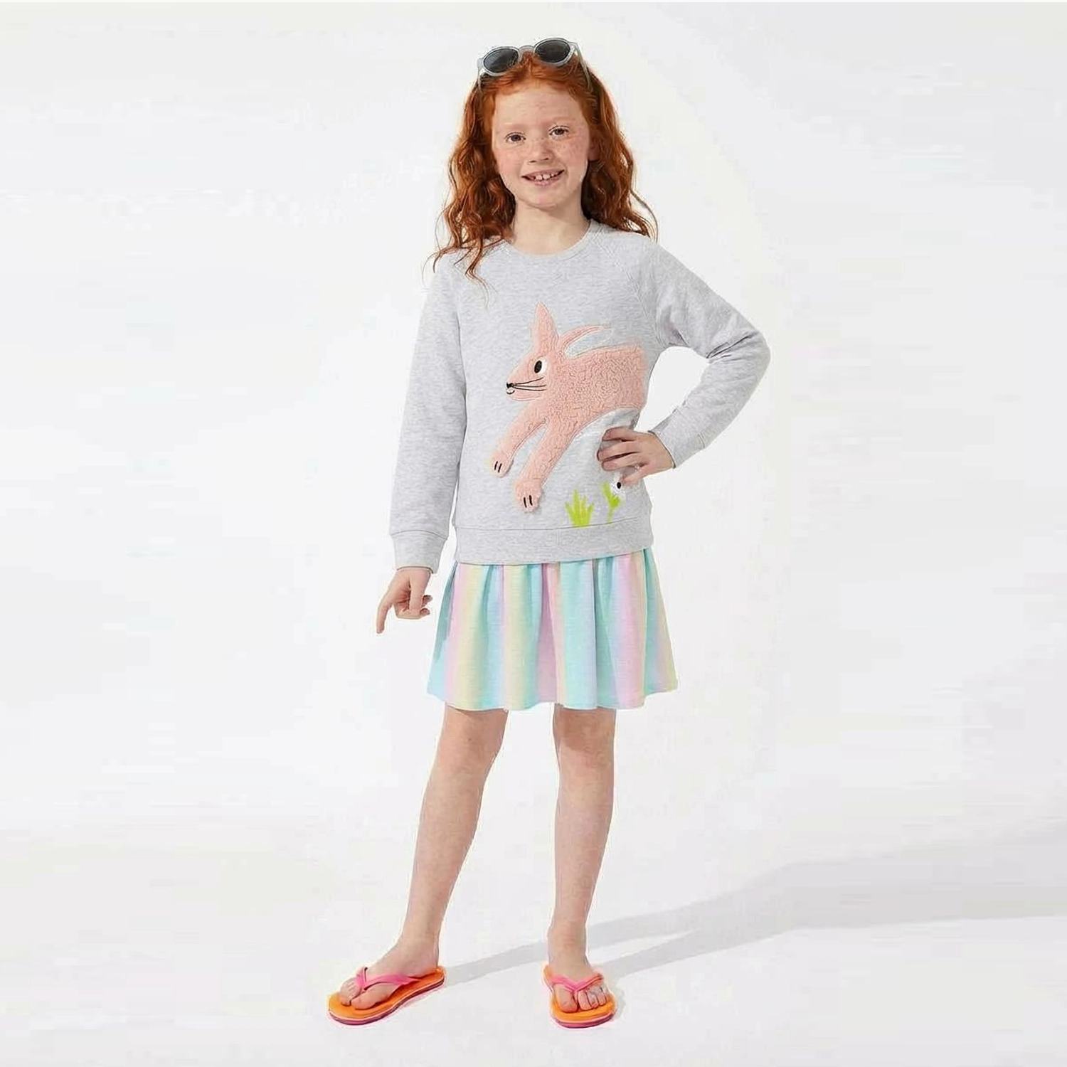 Rockets of Awesome Bunny Hop Raglan Tee for Girls