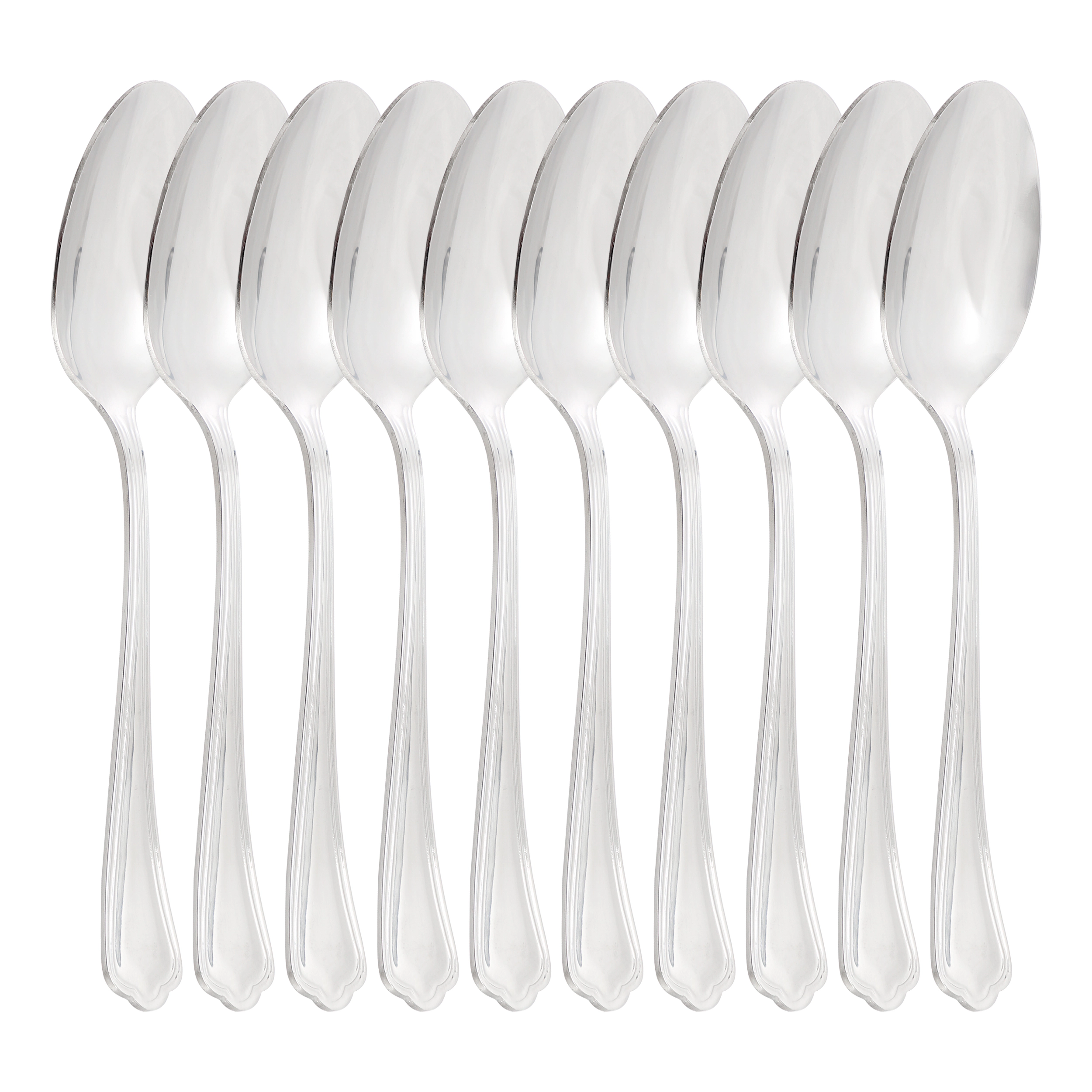 Gibson Home Hillside Daisies 10 Piece Stainless Steel Dinner Spoon Set