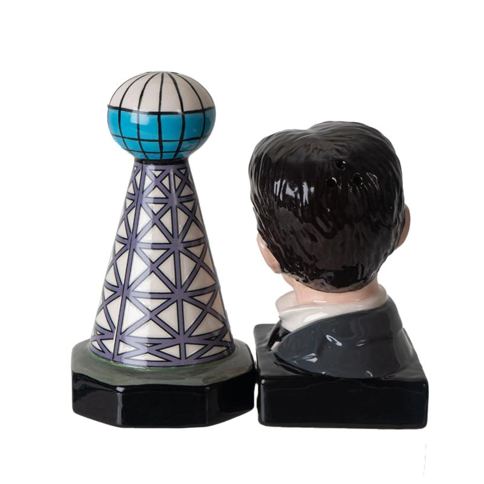 Pacific Giftware Nikola Tesla Inspired Ceramic Salt and Pepper Shaker Set Tesla and Tower