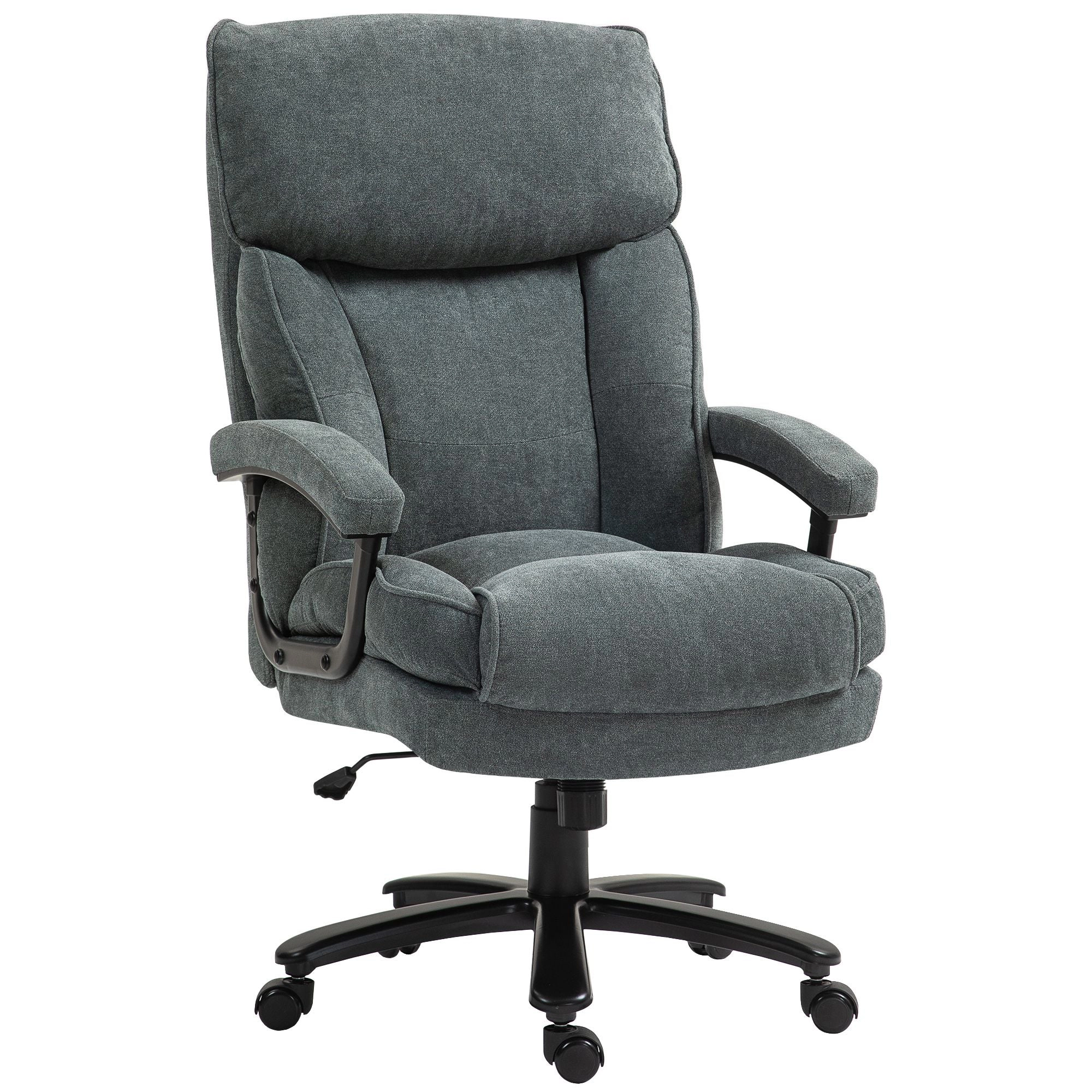 Platinum-Level Office Chairs Big and Tall Office Chair, 450 Lb Capacity, Gray Velvet