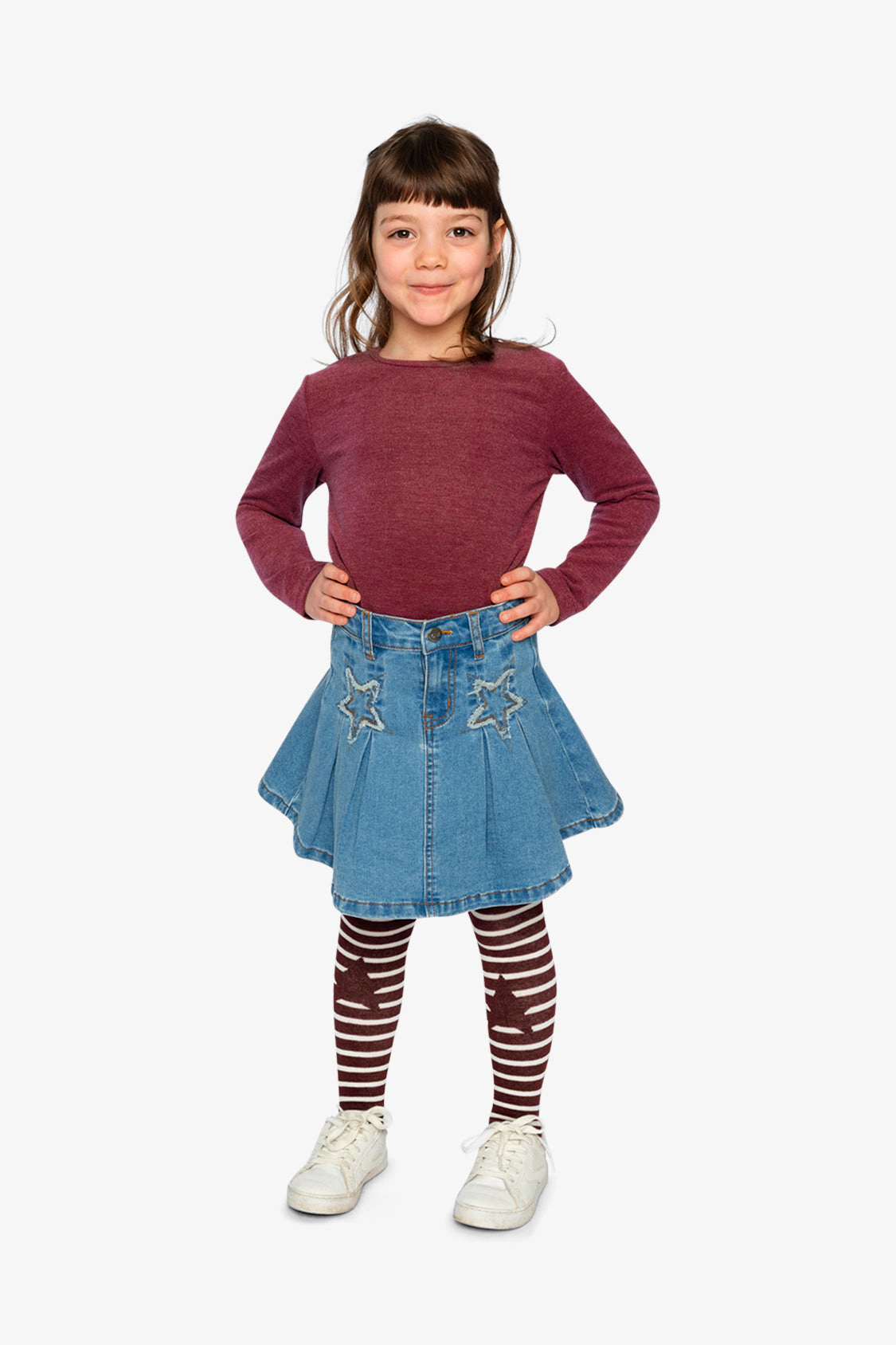 Deux par Girls Pleated Denim Skirt