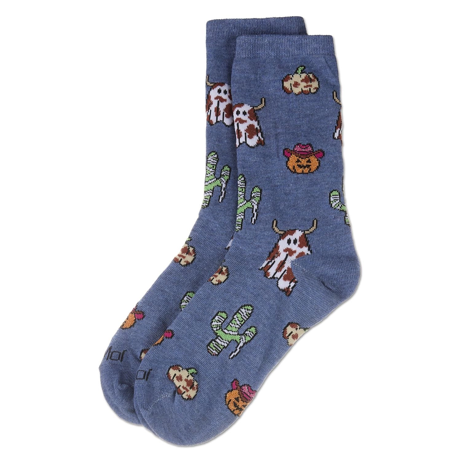 MeMoi Women's Spooky Western Holiday Crew Socks