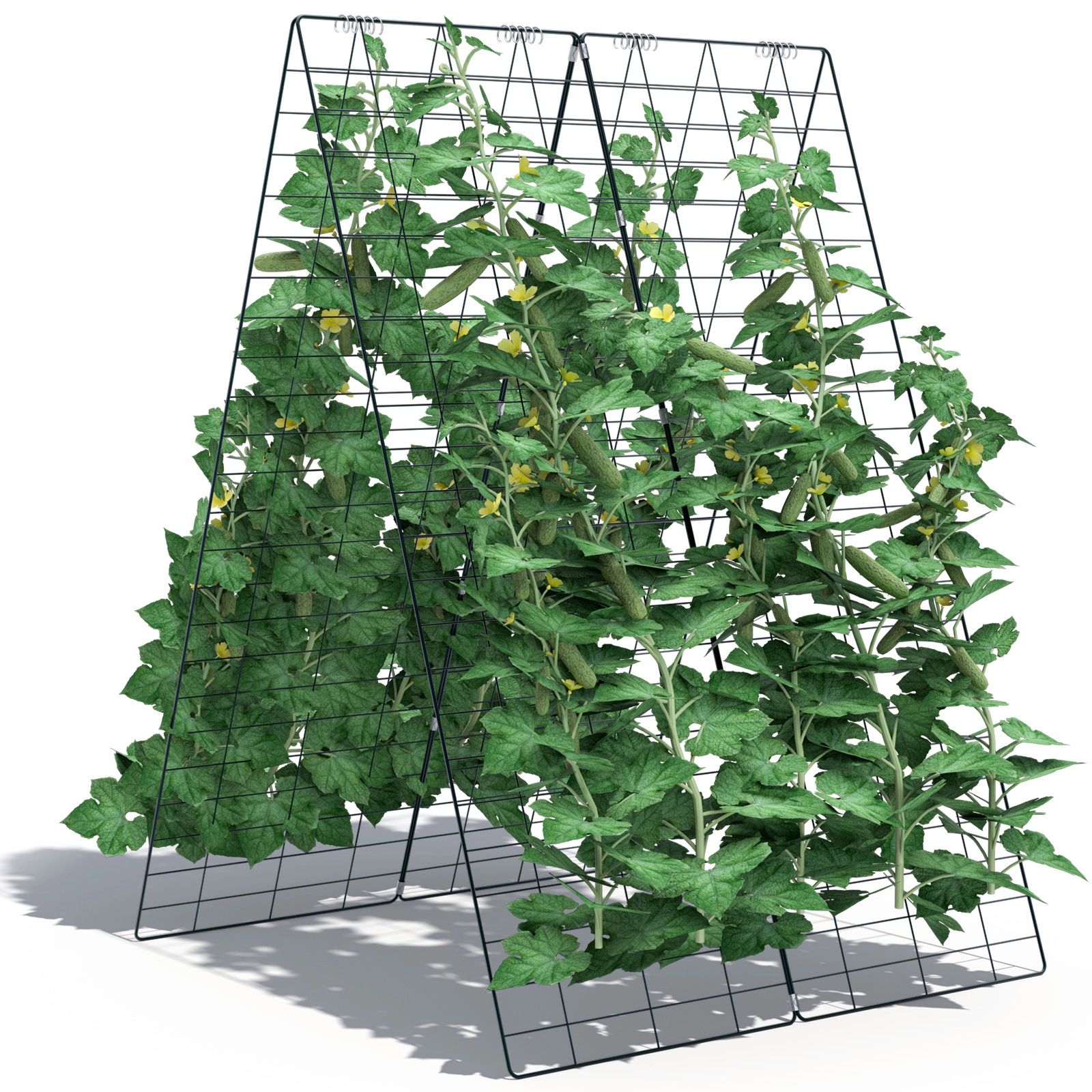 LJG 2 Pieces Foldable a-Frame Trellis Plant Supports with Twist Ties