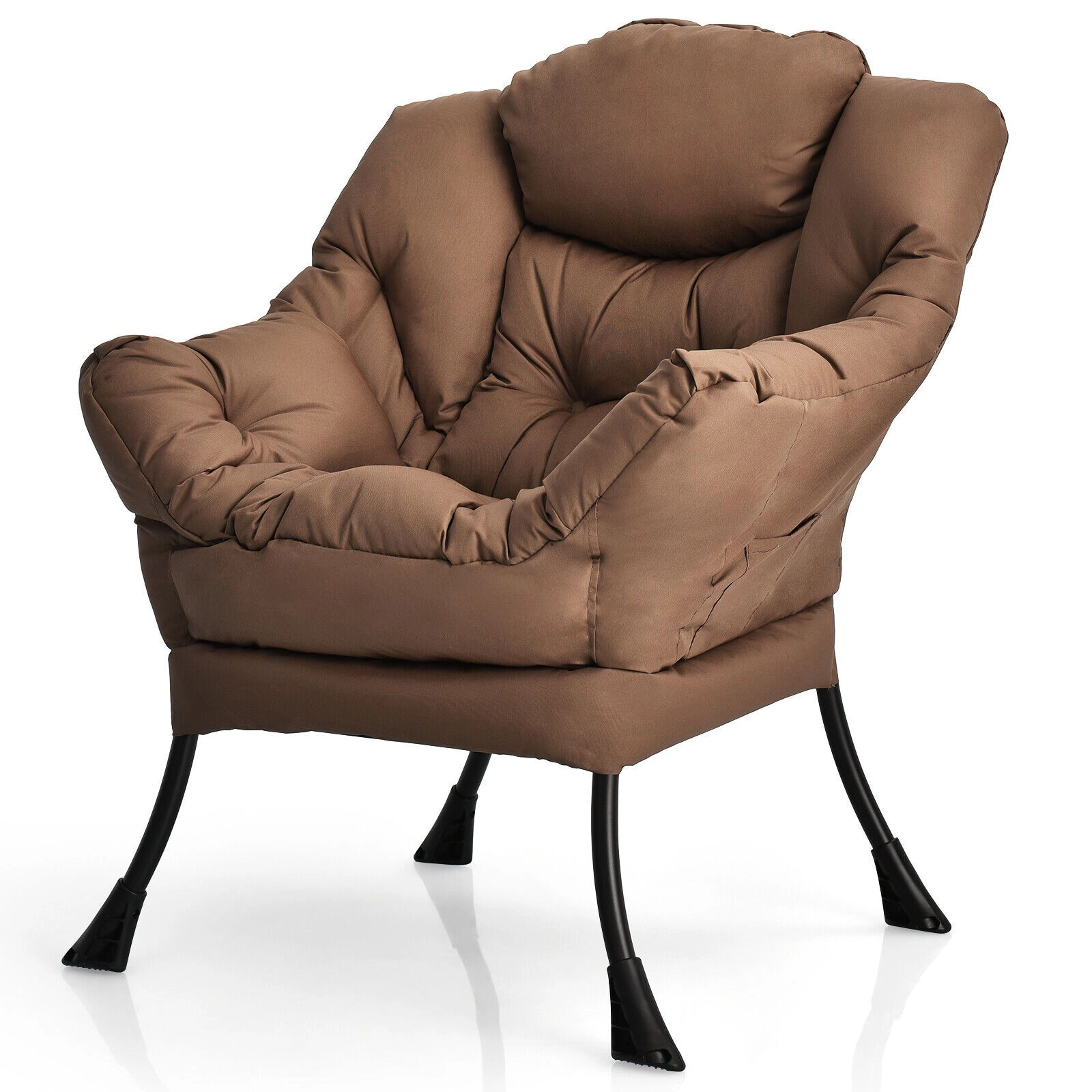 SlickBlue Unisex Tufted Fabric Accent Chair with Side Pocket