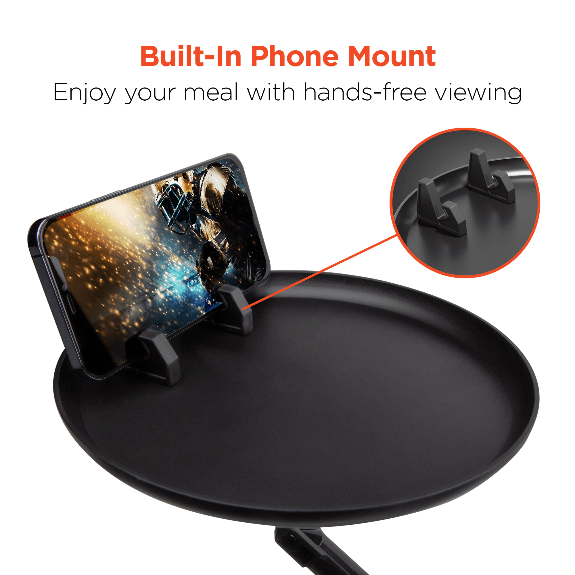 HyperGear Car Caddy Cup Holder Swivel Tray with Phone Mount