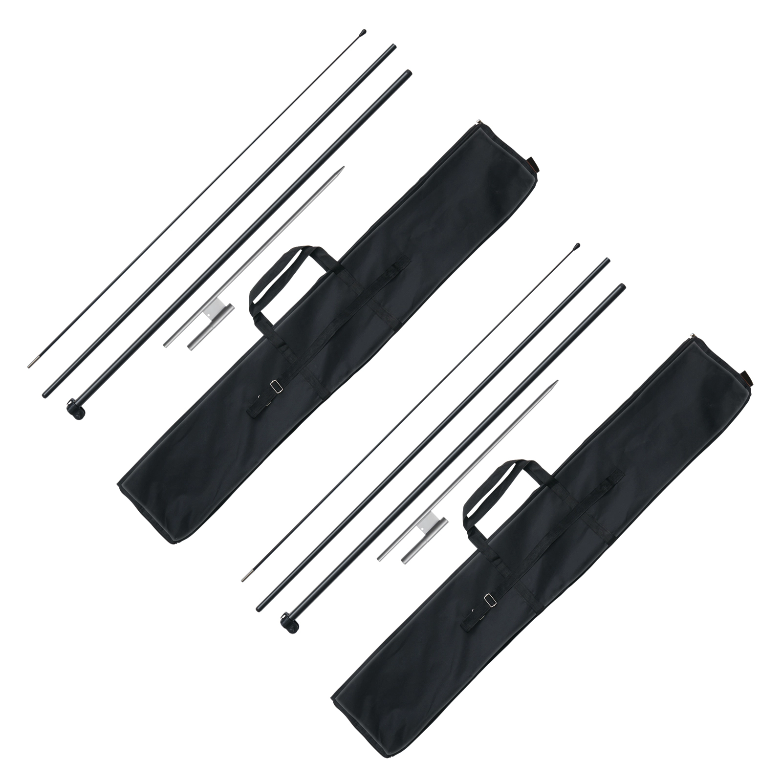 HONGGE Feather Flag Pole Kit Swooper Flag Pole Sign Flag Poles for Business Advertising Flags Outdoor with Ground