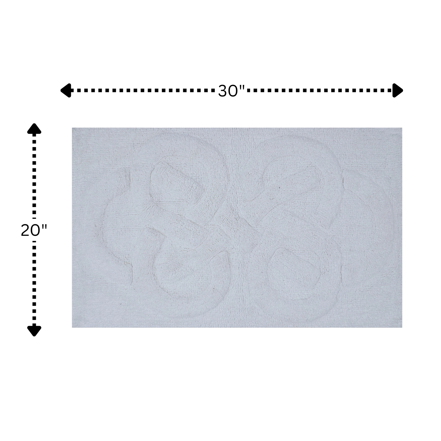 Tuft Twisted 220 GSF Non Skid Back Bath Rug 20in x 30in by Knightsbridge