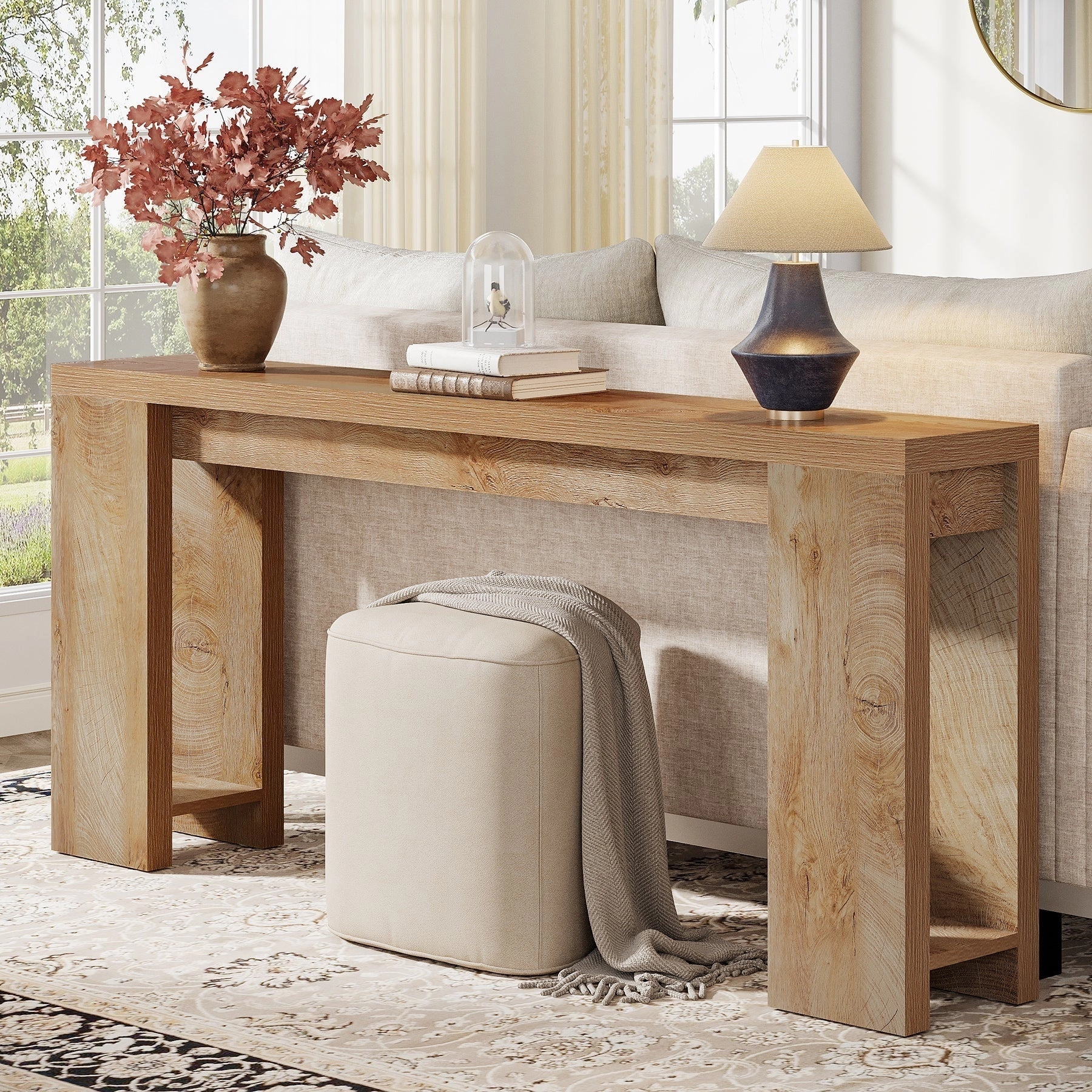 Tribesigns 70.9" Wood Console Table, Farmhouse Sofa Table Entryway