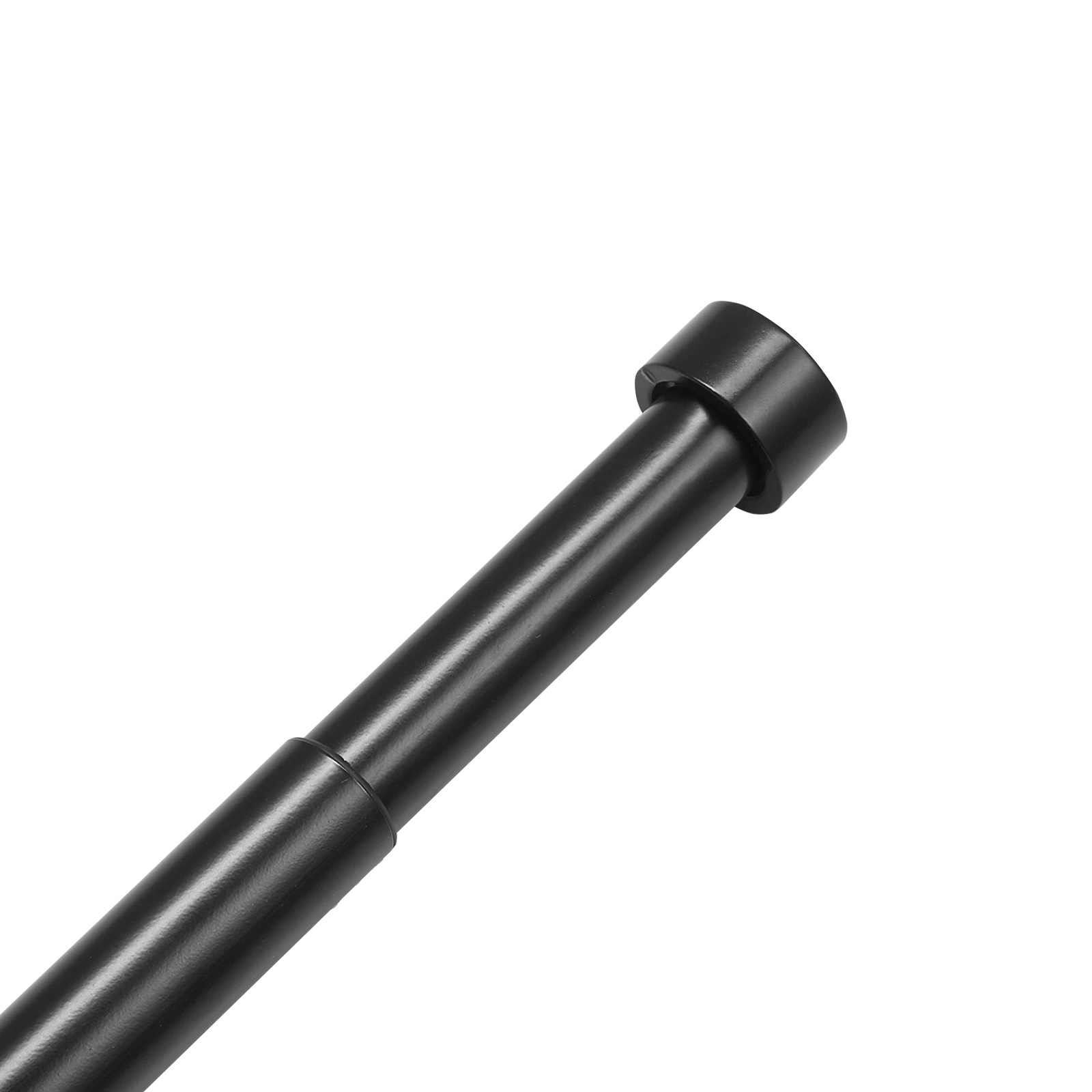 HONGGE Double Curtain Rods Drapery Rods for Curtain Rod with Round Finials Black