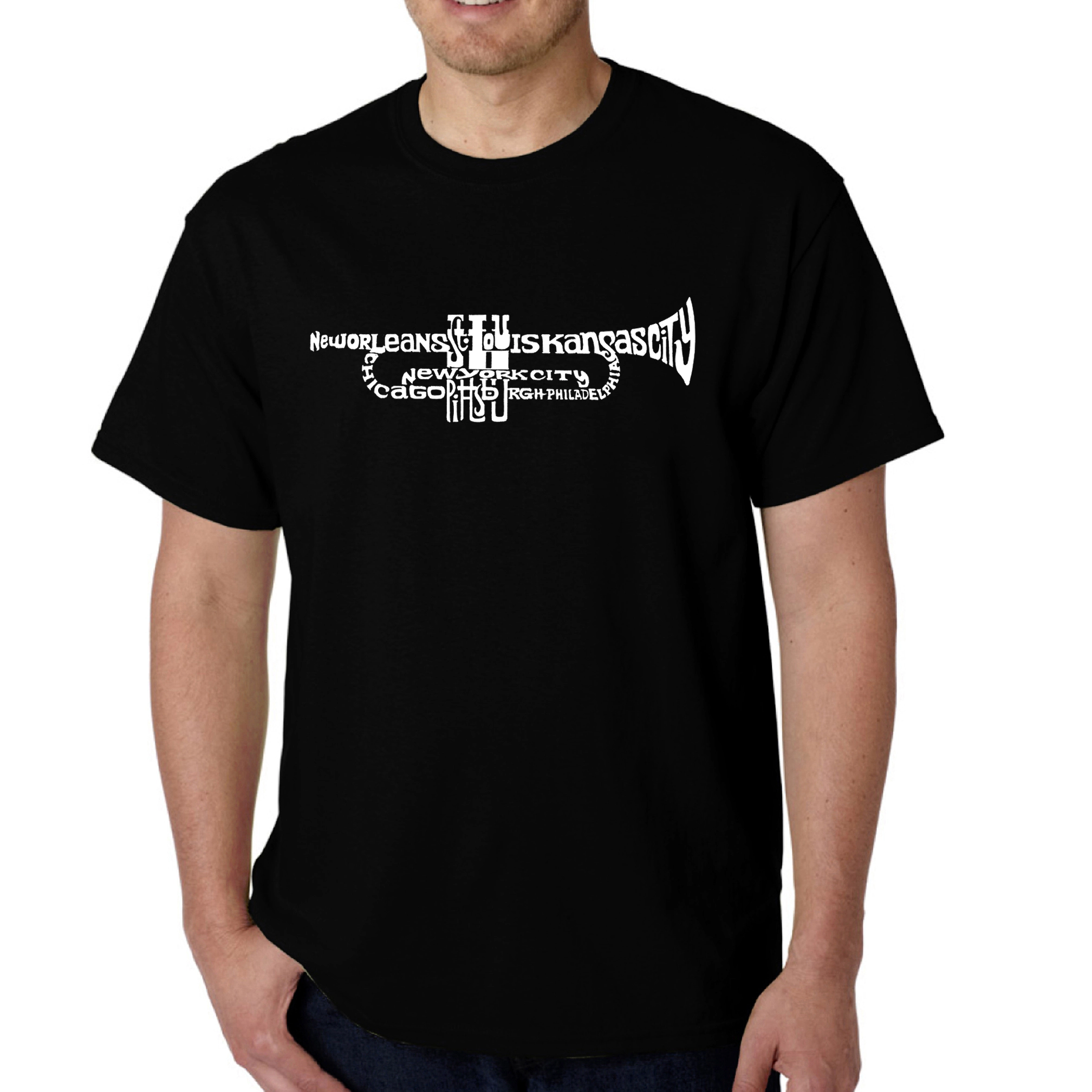 LA Pop Art Men's Word T-Shirt - Trumpet