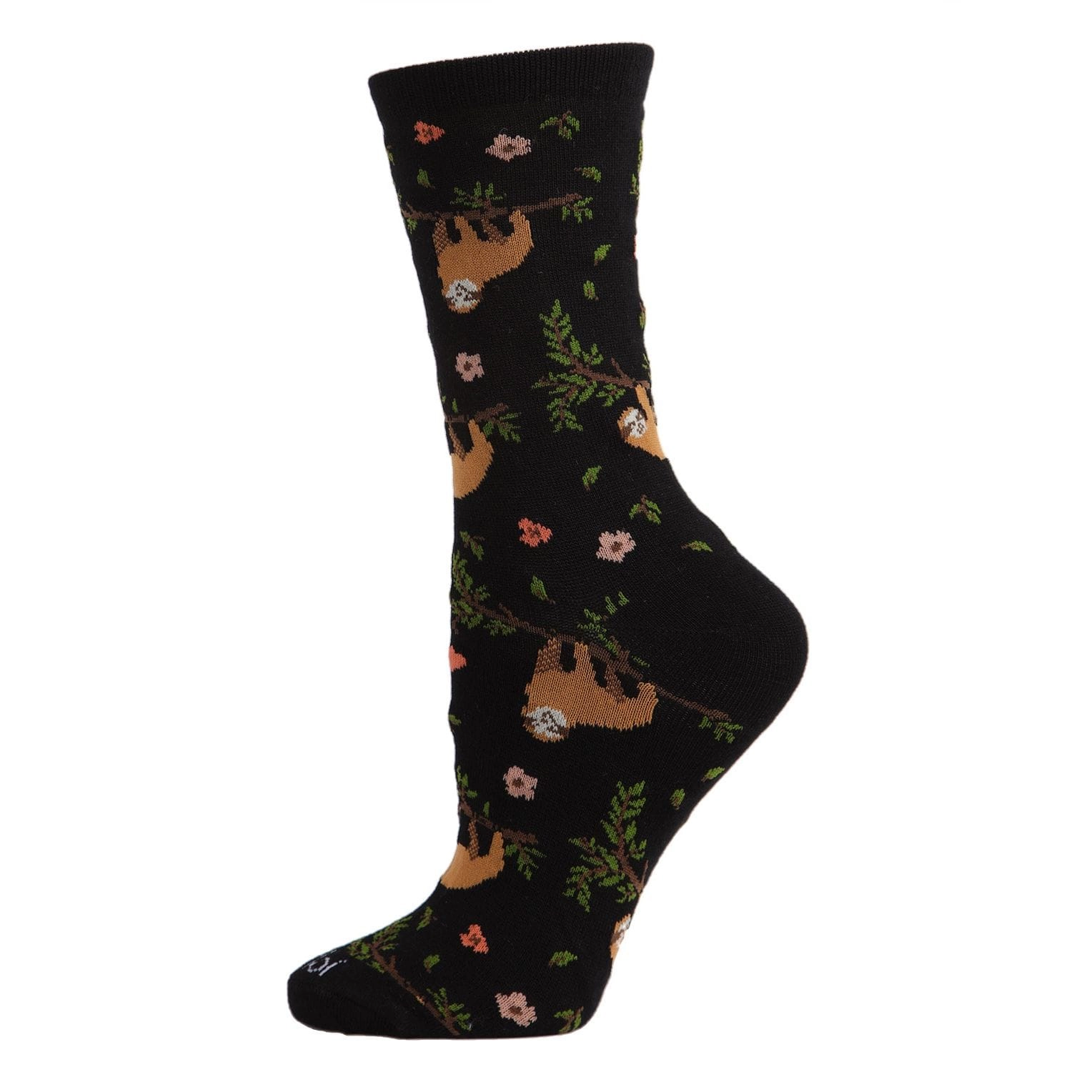 MeMoi Women's Sloth Bamboo Blend Crew Socks