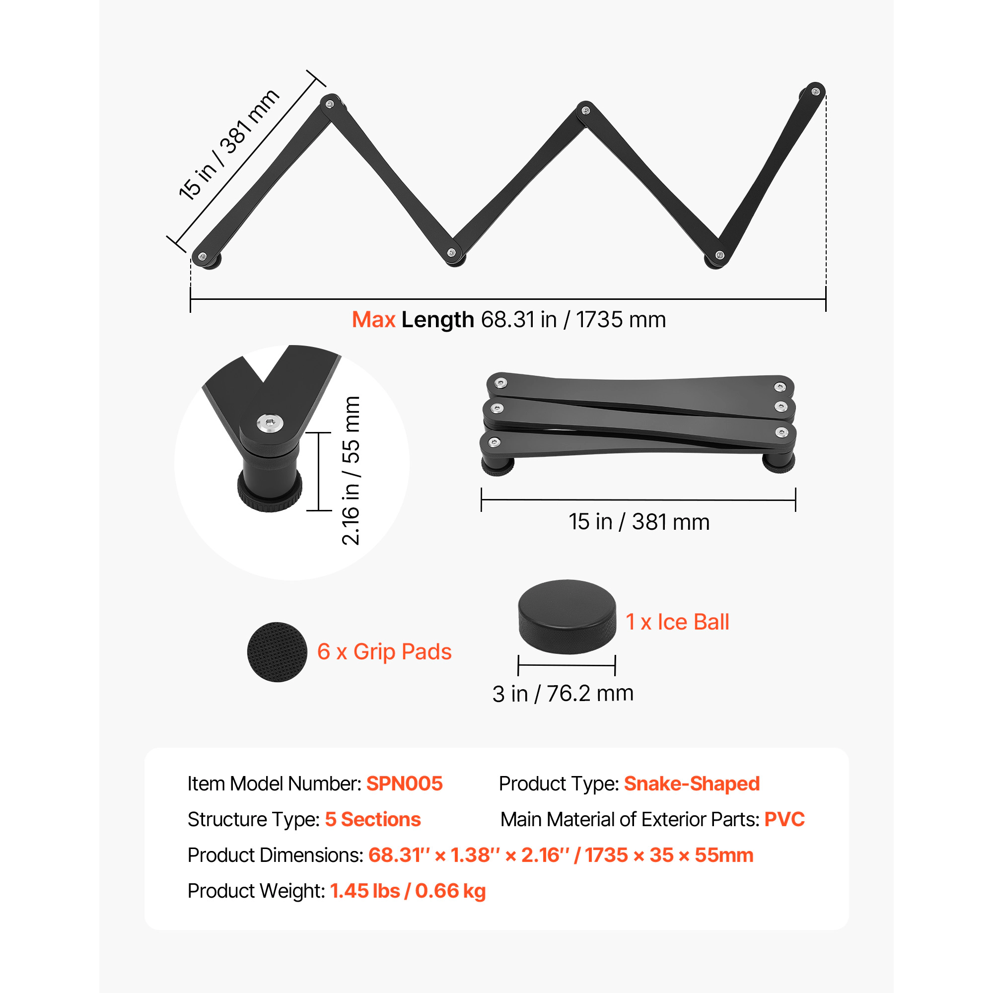 HONGGE Hockey Stick Handling Trainer Portable Equipment Puck Control