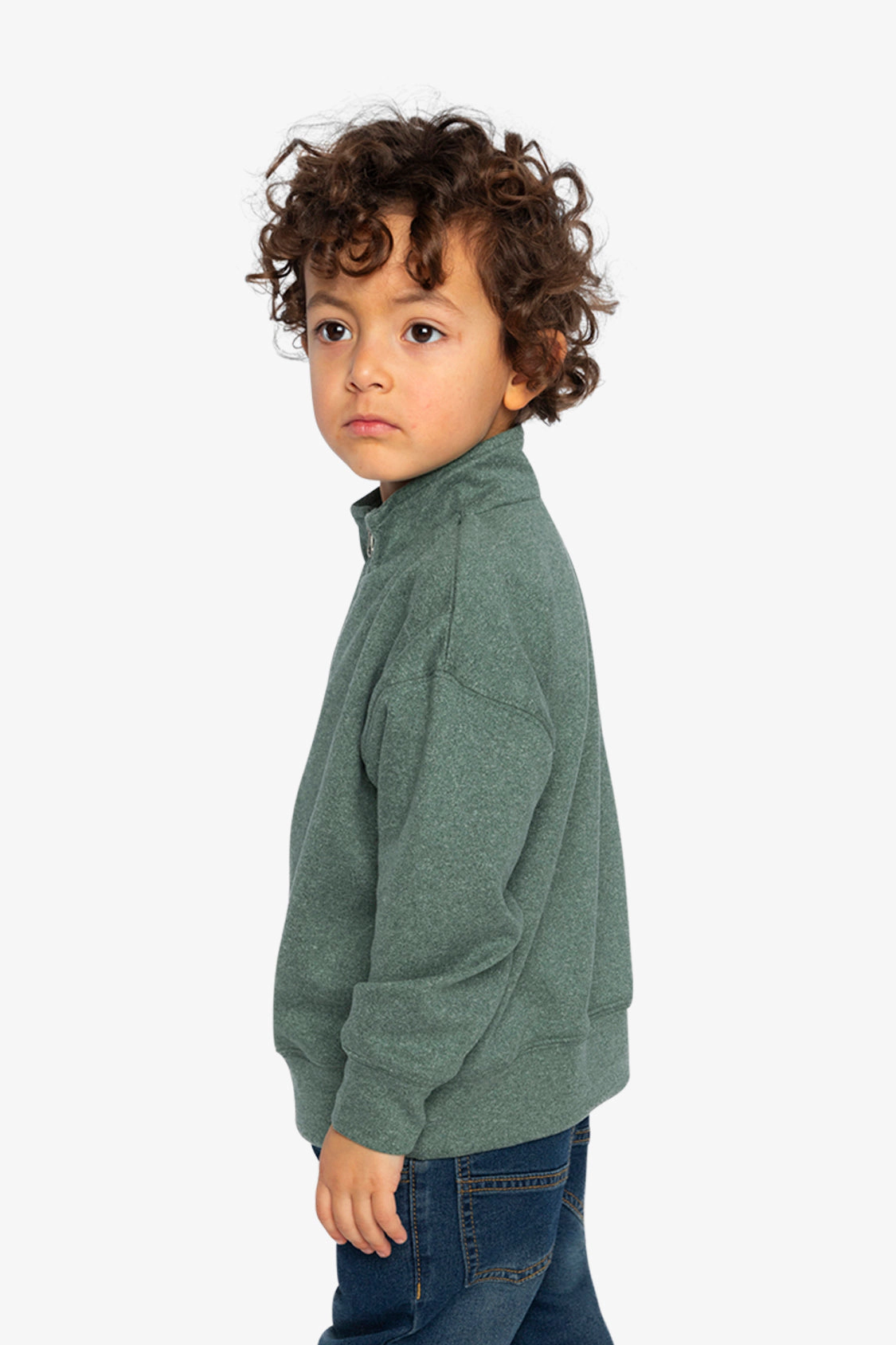 Deux par Boys Half Zip Mock Neck Sweater
