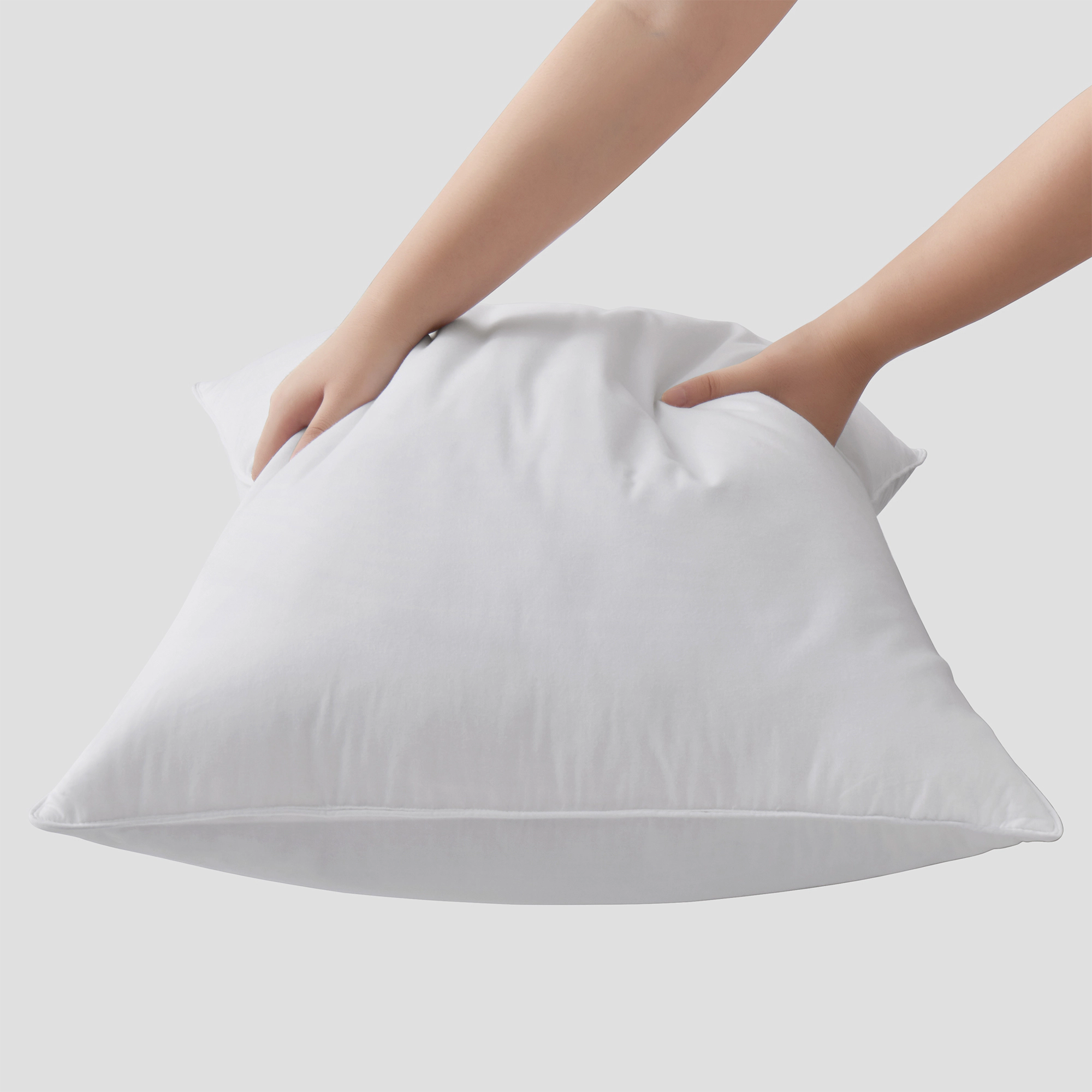 Unikome 2-Pack 100% Cotton High Loft Goose Feather & Down Pillows, Medium Support