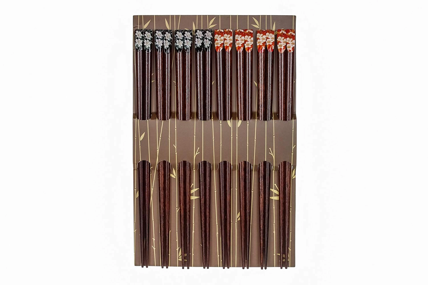 Heim Concept 8 pairs Organic Natural Hardwood Japanese Reusable Wood Chopsticks