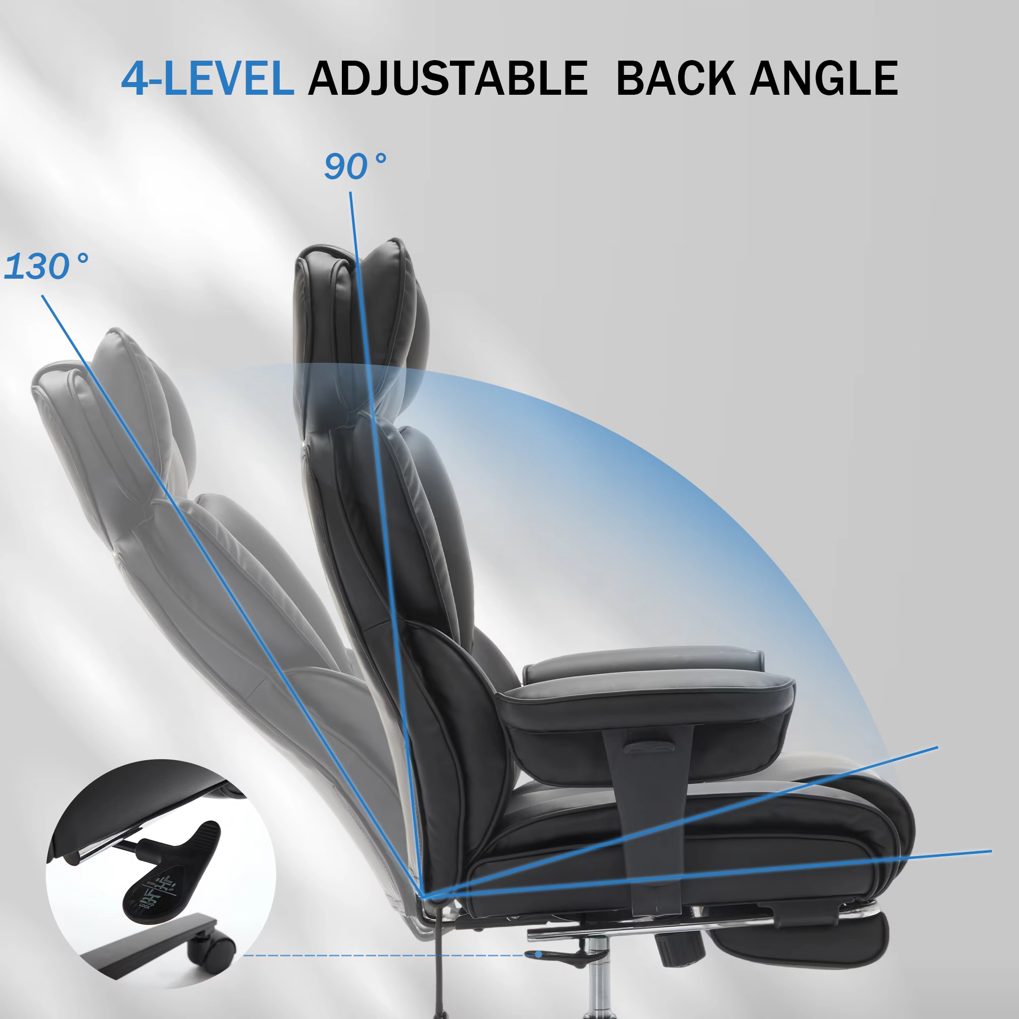 Platinum-Level Office Chairs Big and Tall Ergonomic Office Chair With Foot Rest And Inflatable Lumbar