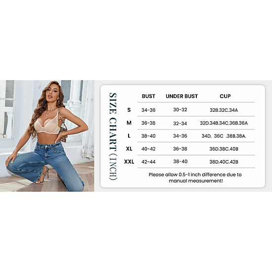Avidlove Women's Mesh Lace Underwire Brassiere