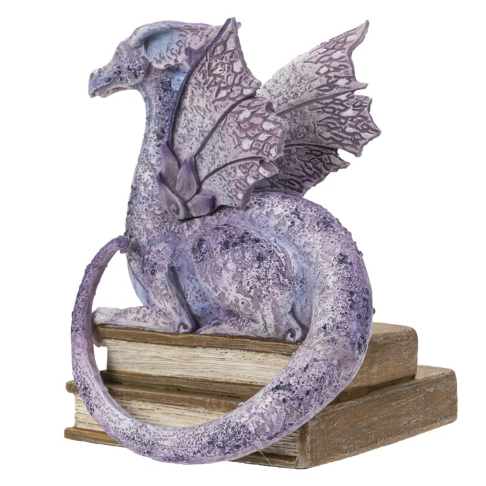 Pacific Giftware Story Time Purple Dragon on Stack of Books Resin Figurine Perfect for Book Shelf 5.1 inch by Amy Brown