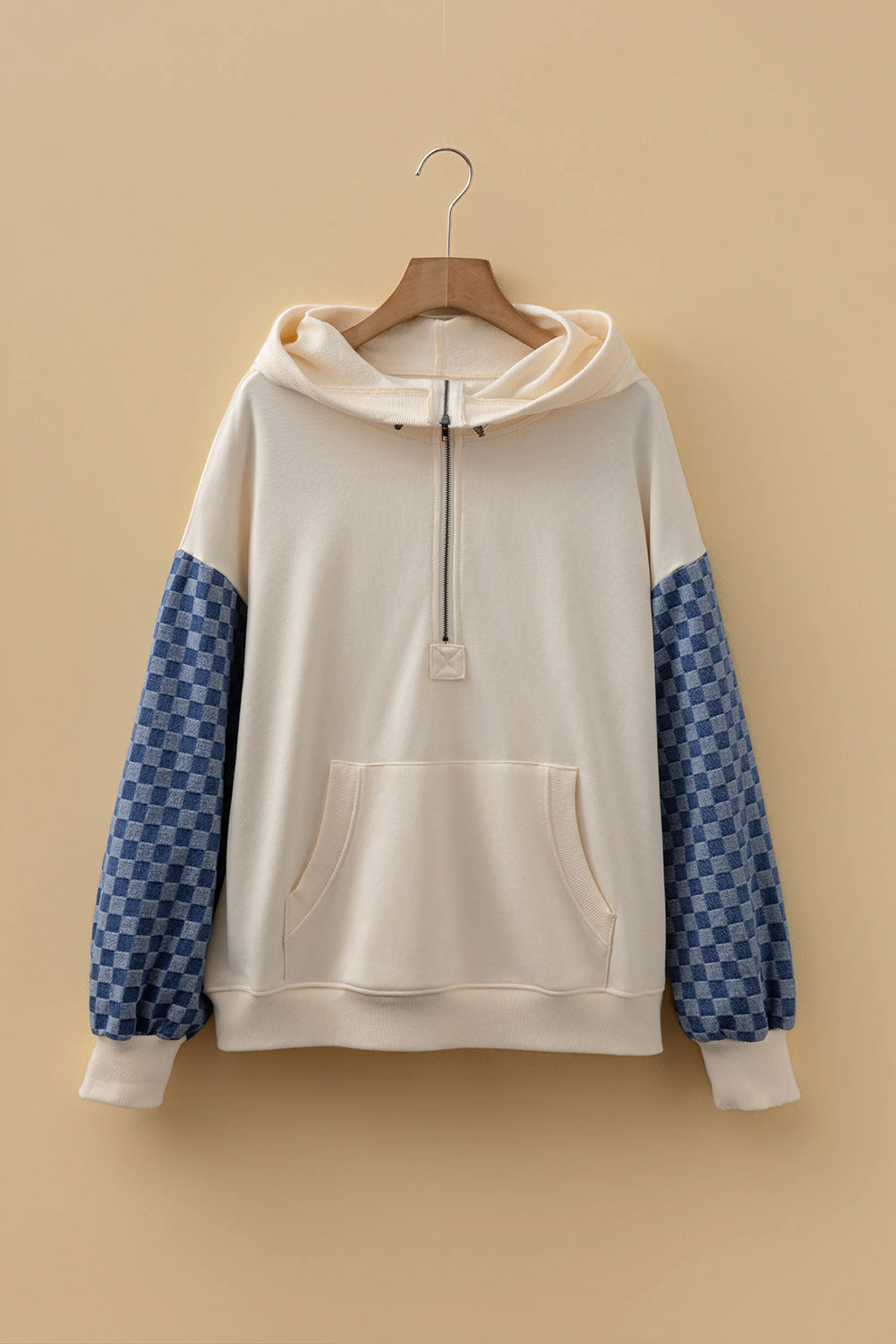 Threaded Pear Women's Adalynn Kangaroo Half Zipper Hoodie